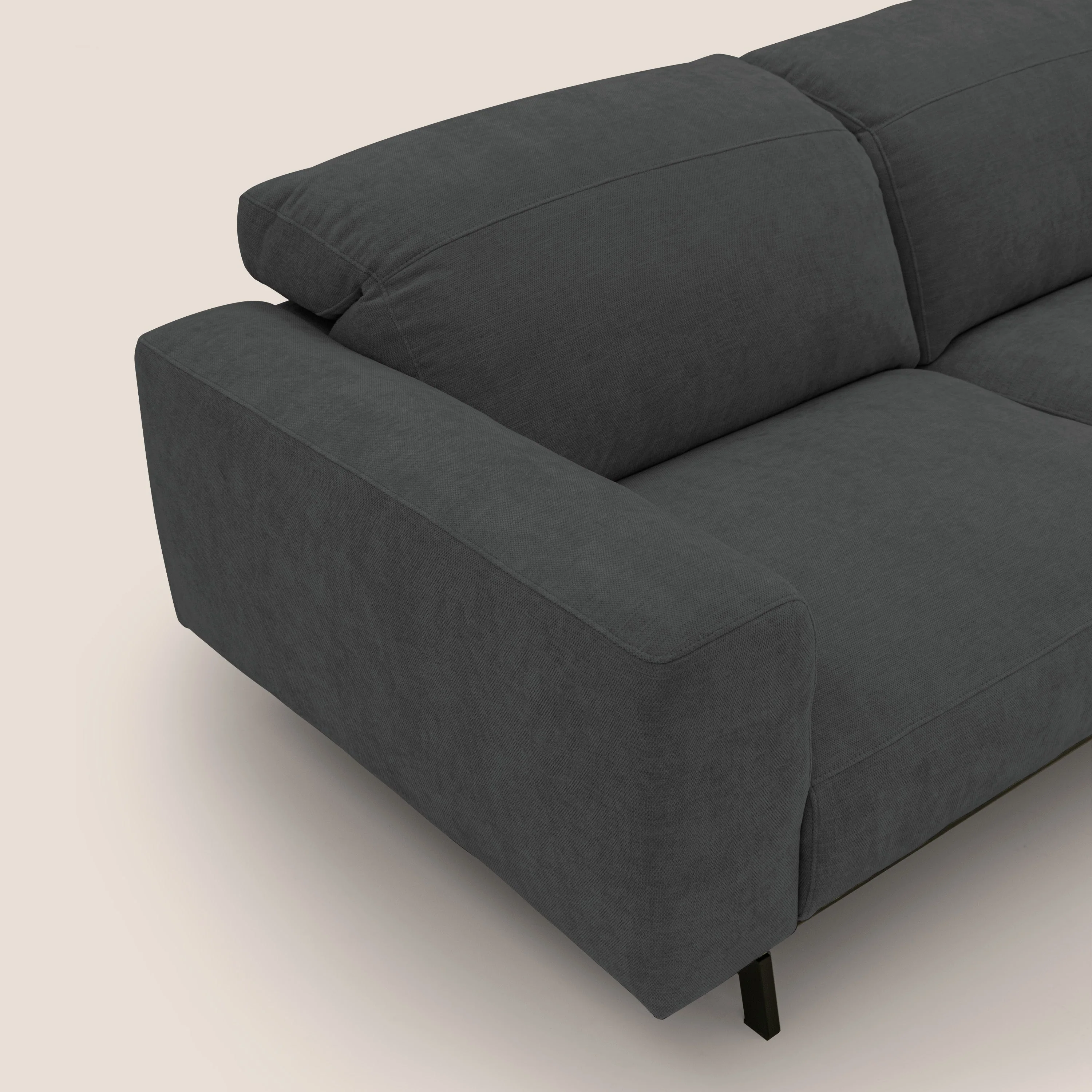 Sakura CanapĂ© d'angle RĂVERSIBLE et modulable en tissu doux et impermĂ©able T14 anthracite - Image 7