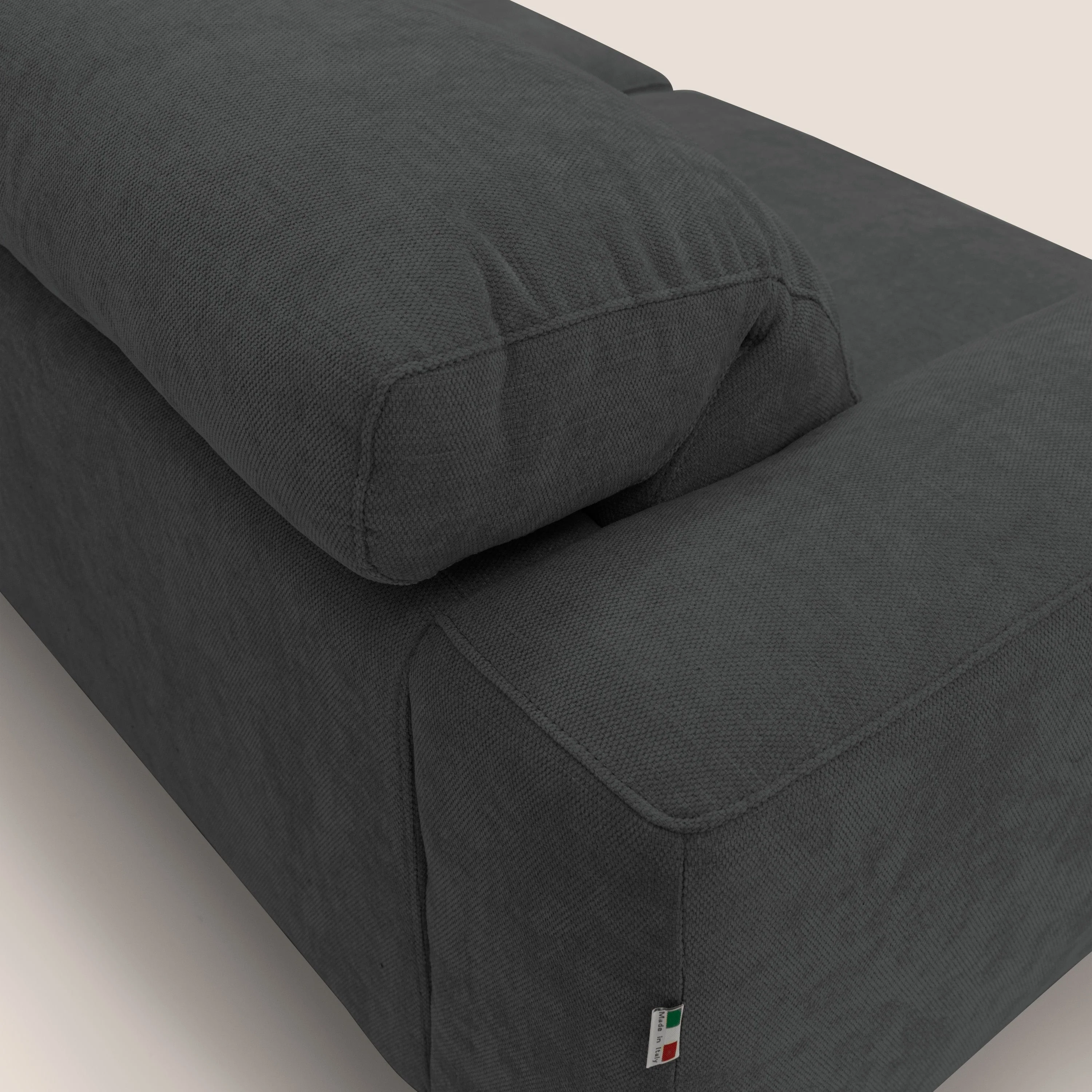 Sakura CanapĂ© d'angle RĂVERSIBLE et modulable en tissu doux et impermĂ©able T14 anthracite - Image 8