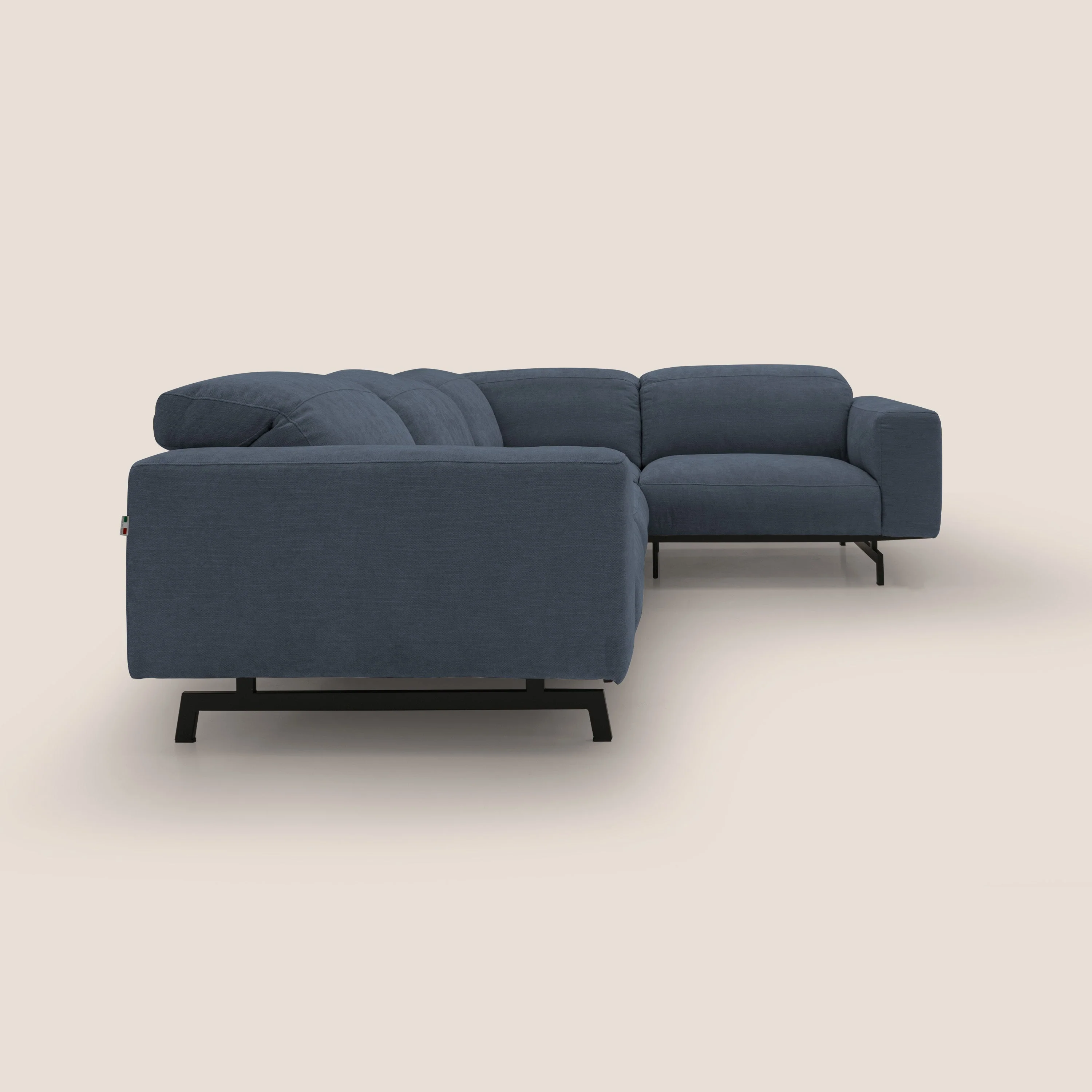 Sakura Canapé d'angle RÉVERSIBLE et modulable en tissu doux et imperméable T14 bleu - Image 9