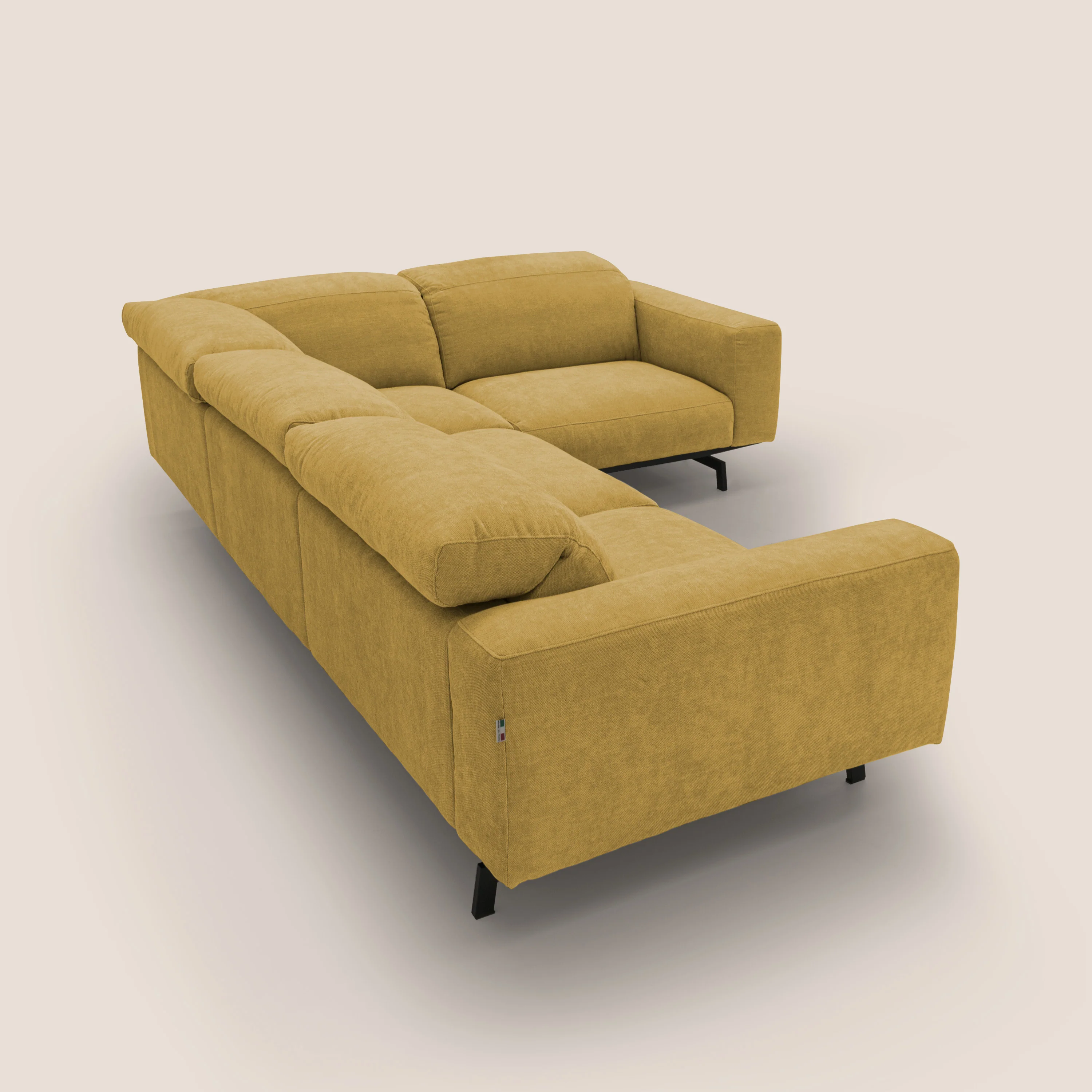 Sakura Canapé d'angle RÉVERSIBLE et modulable en tissu doux et imperméable T14 jaune - Image 10