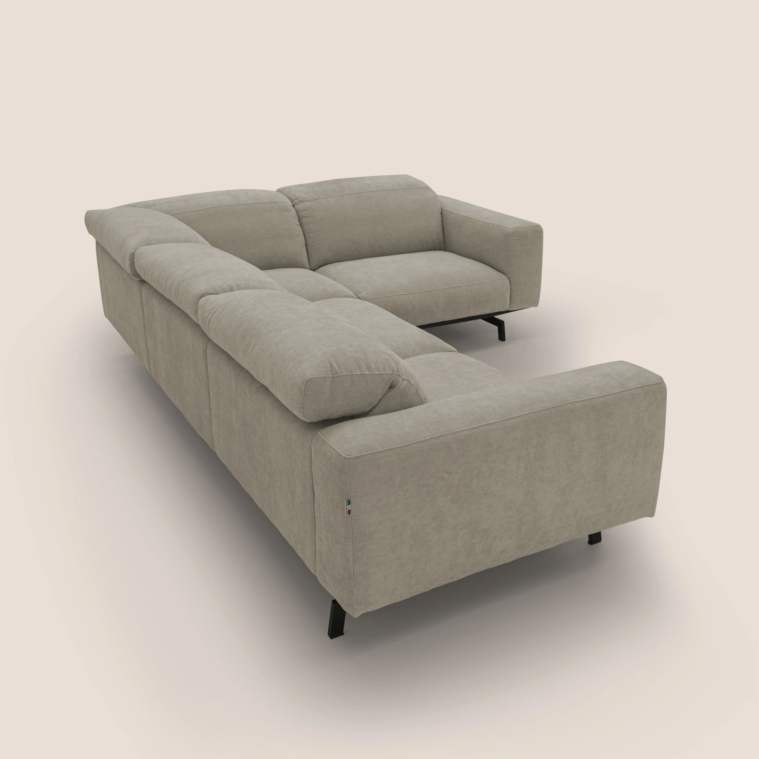 Sakura CanapĂ© d'angle RĂVERSIBLE et modulable en tissu doux et impermĂ©able T14 Taupe tortora - Image 10