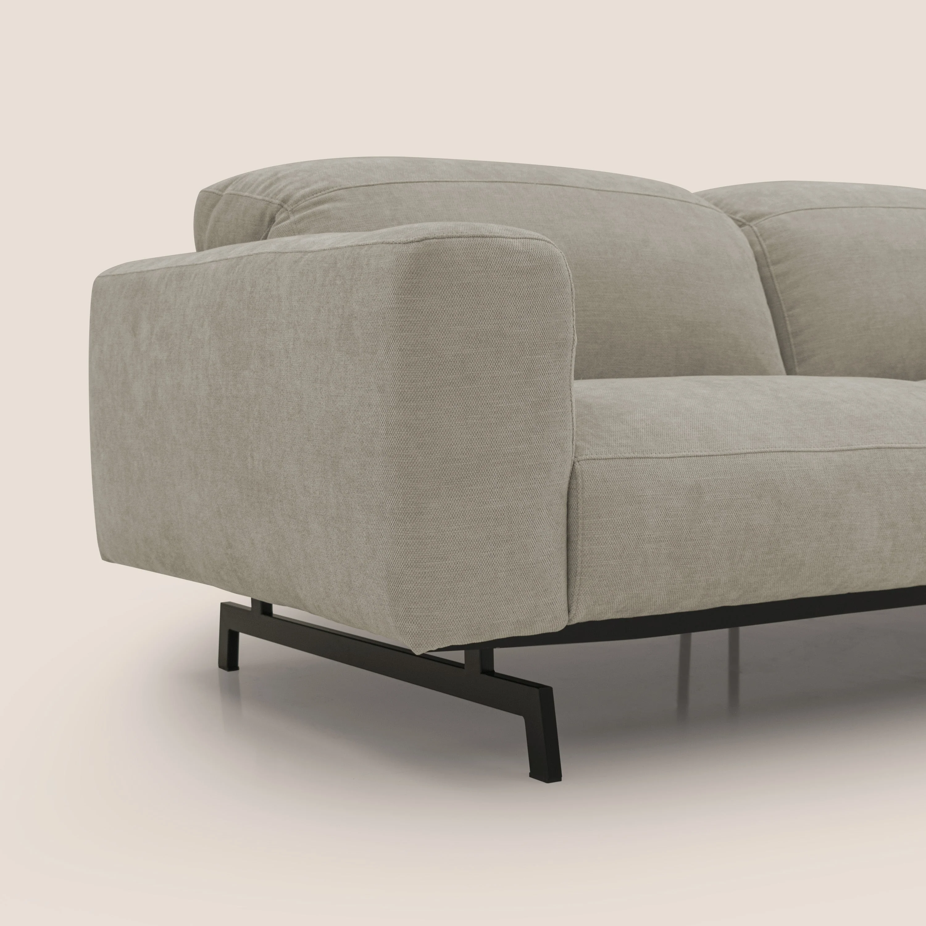 Sakura CanapĂ© d'angle RĂVERSIBLE et modulable en tissu doux et impermĂ©able T14 Taupe tortora - Image 3