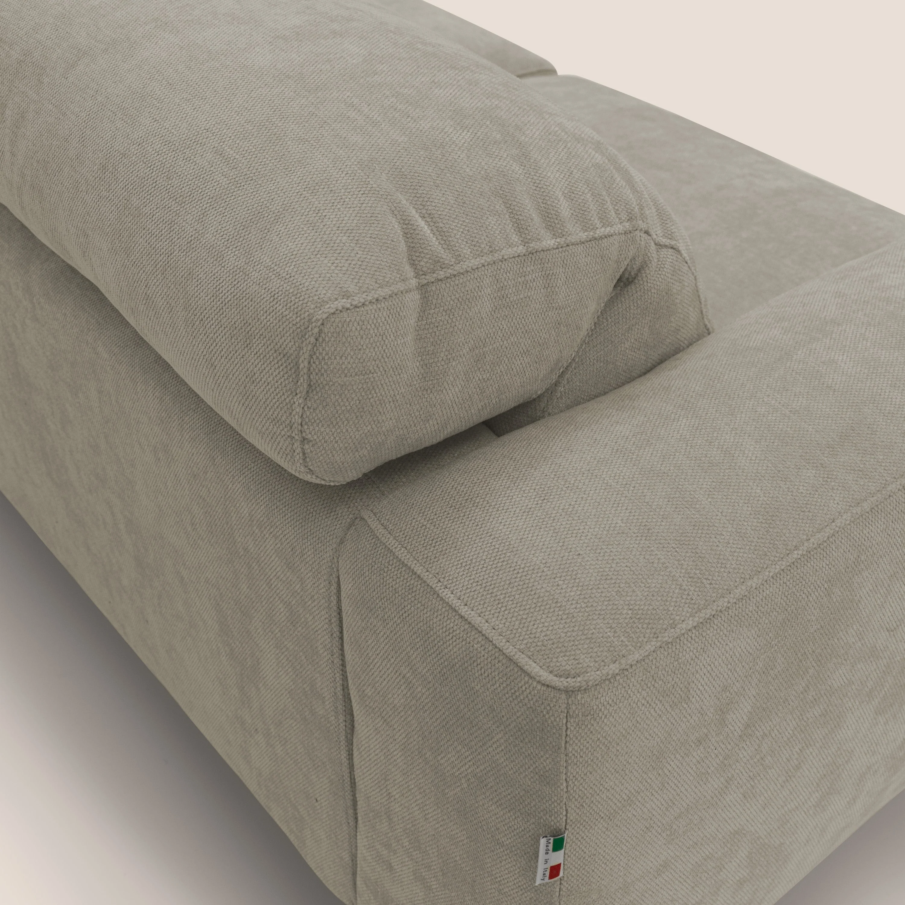 Sakura CanapĂ© d'angle RĂVERSIBLE et modulable en tissu doux et impermĂ©able T14 Taupe tortora - Image 8