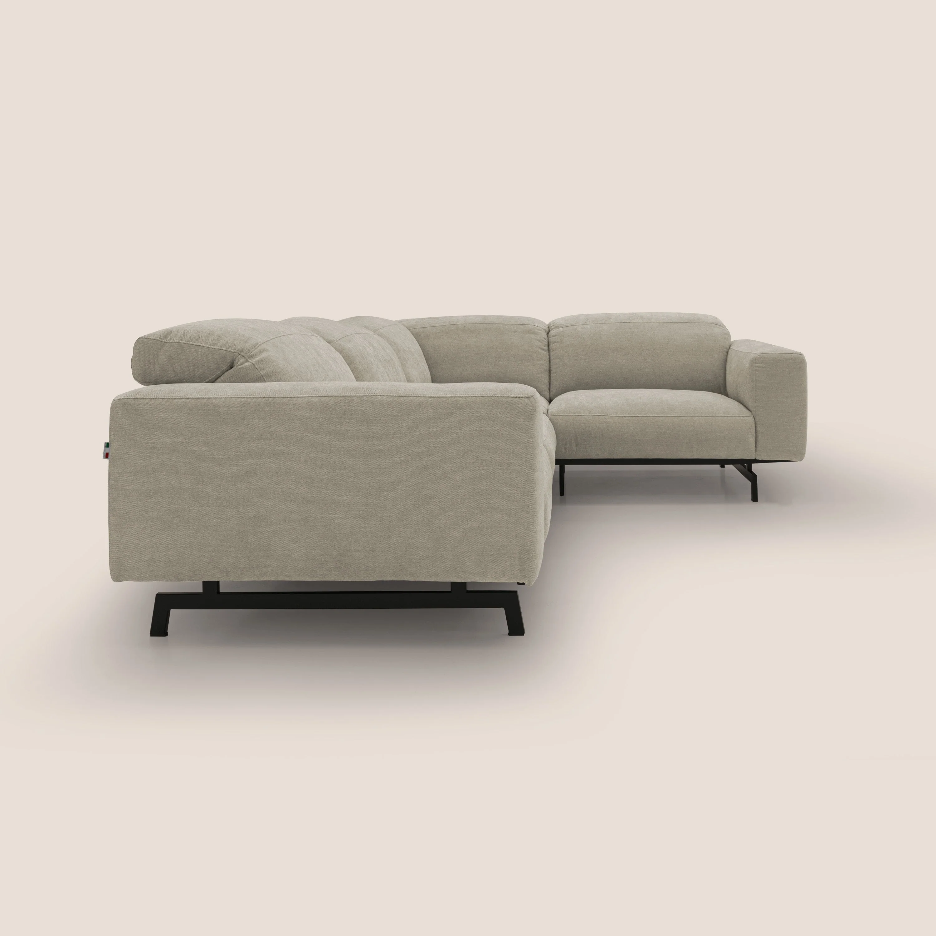Sakura CanapĂ© d'angle RĂVERSIBLE et modulable en tissu doux et impermĂ©able T14 Taupe tortora - Image 9