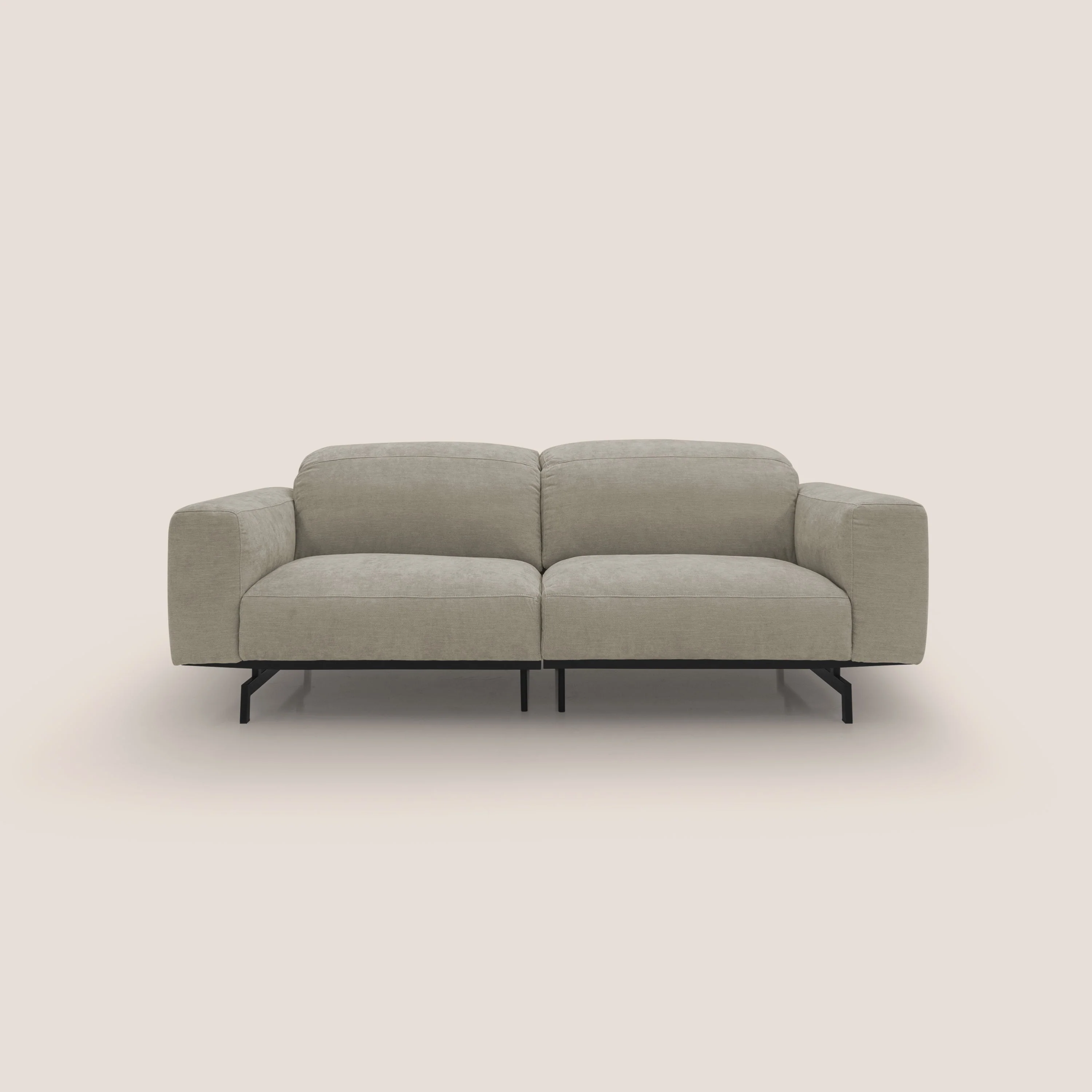 Sakura Canapé modulable en tissu flammé doux et imperméable T14 Taupe tortora