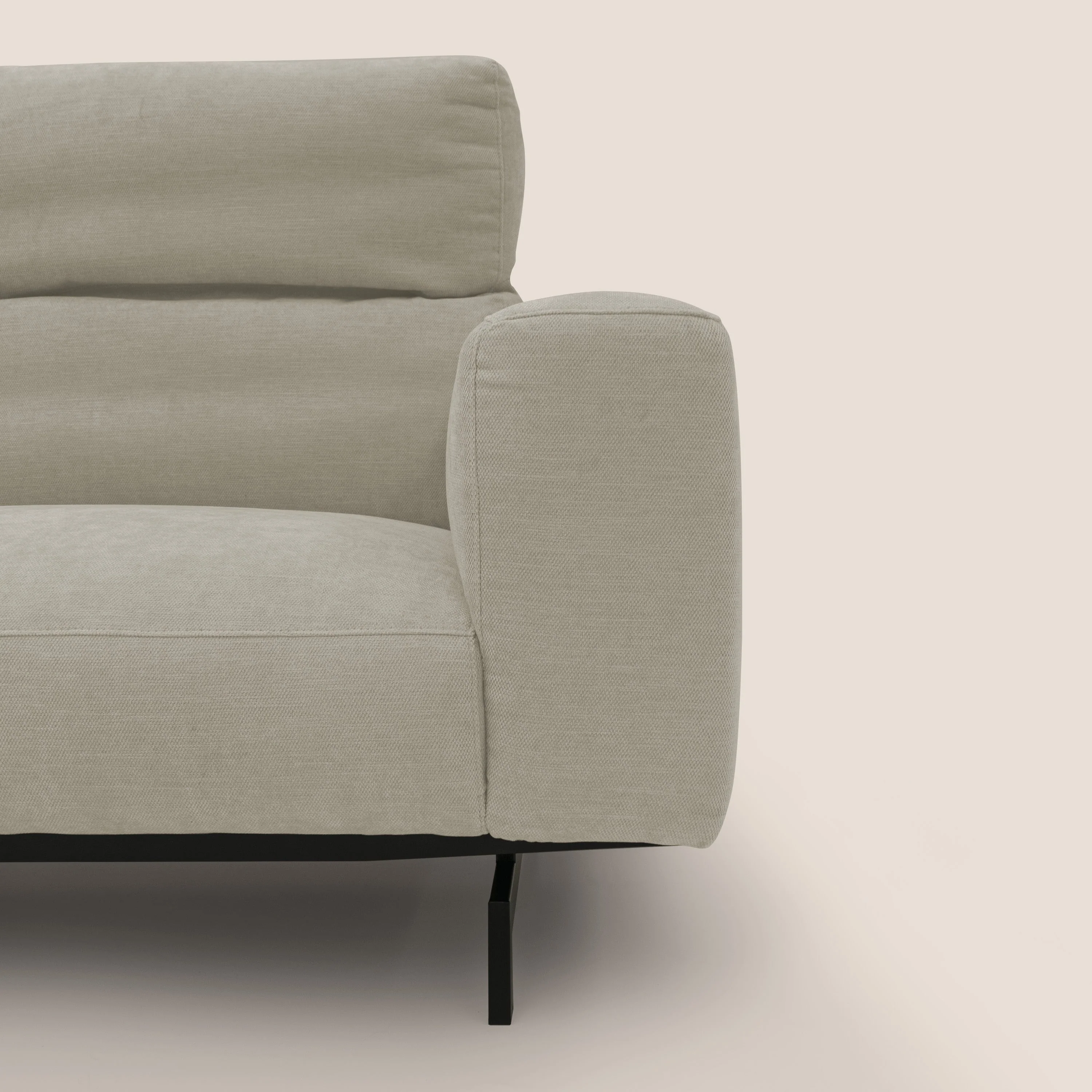 Sakura canapé modulaire 3 places en tissu flammé doux et imperméable T14 crème - Image 5