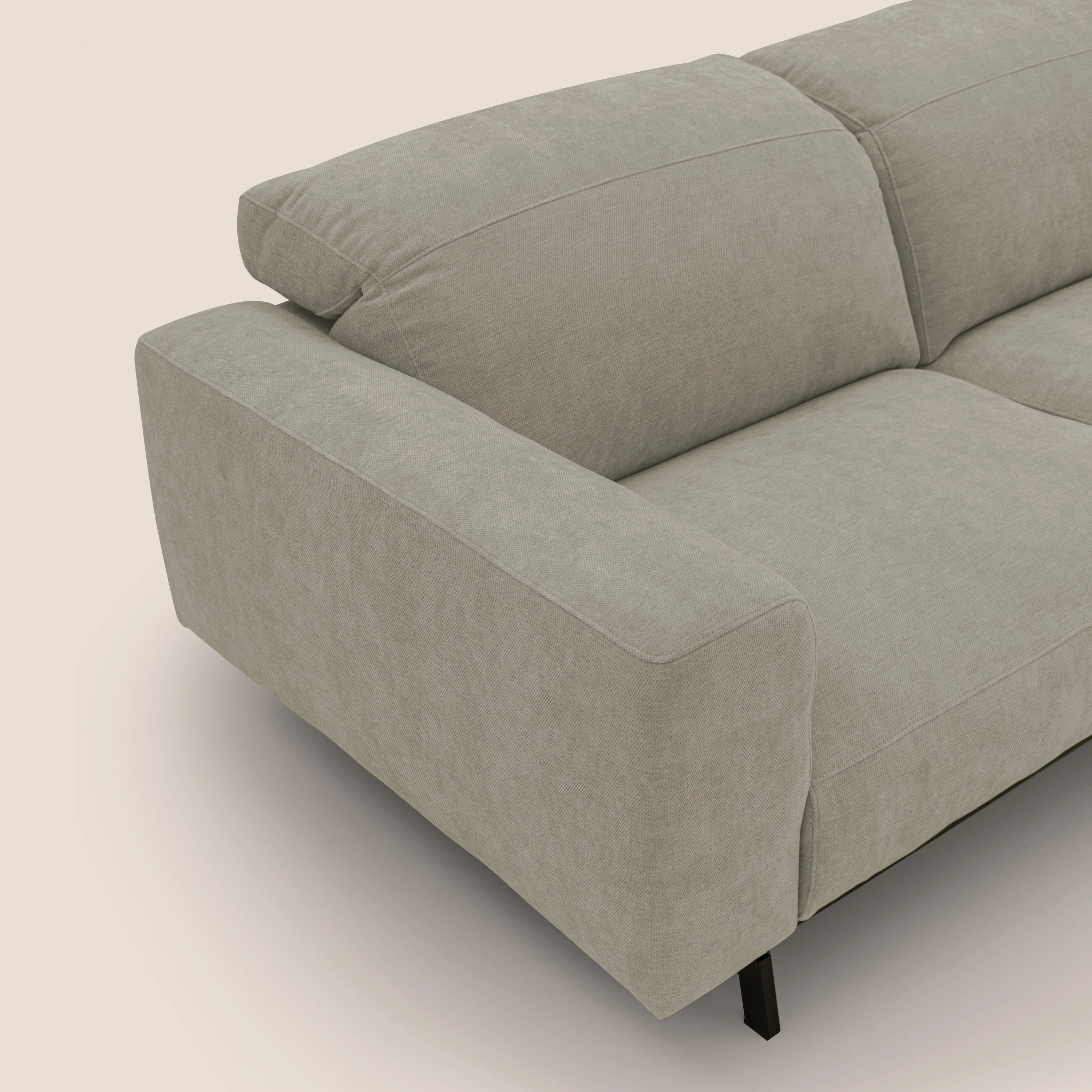 Sakura canapé modulaire 3 places en tissu flammé doux et imperméable T14 Taupe tortora - Image 7