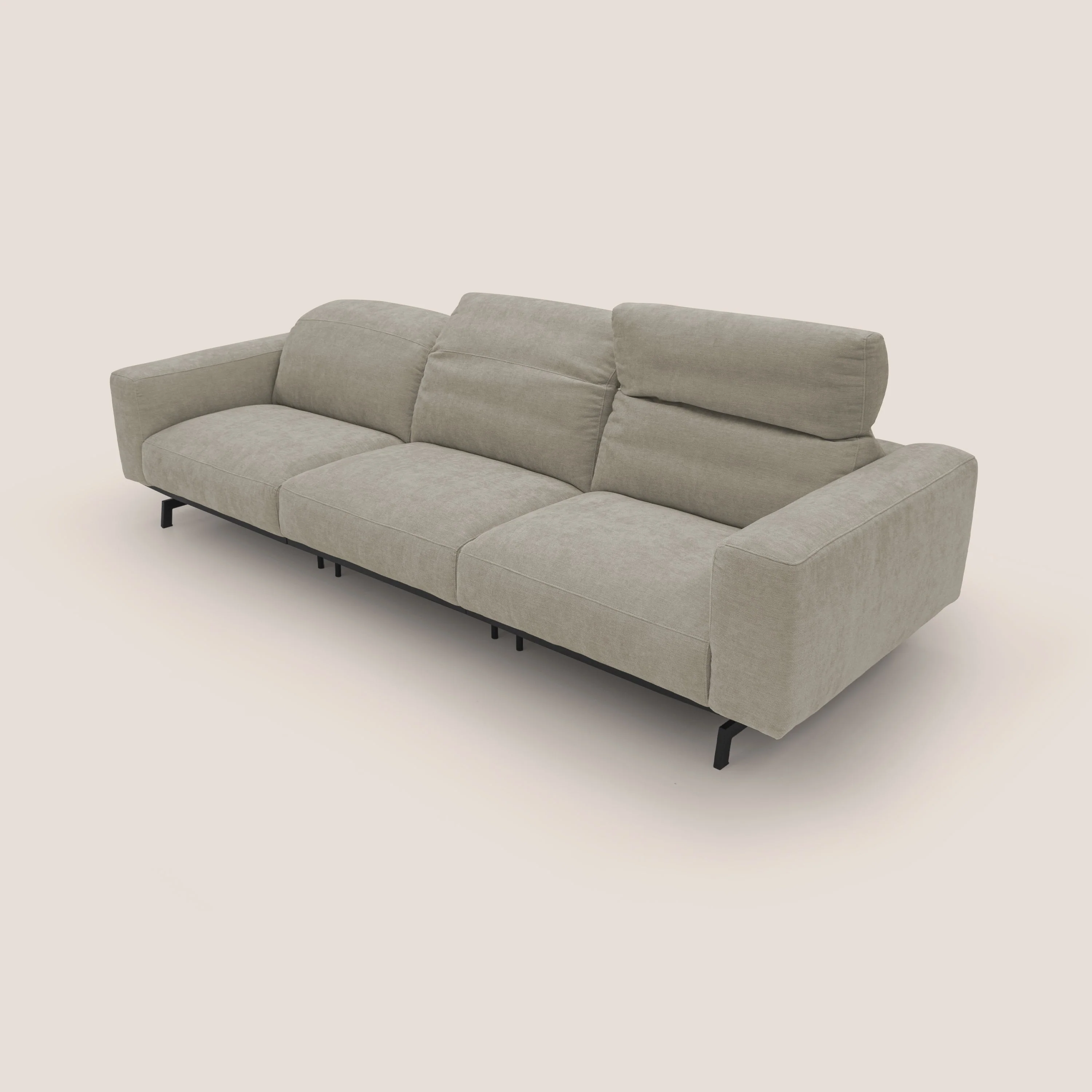 Sakura canapé modulaire 3 places en tissu flammé doux et imperméable T14 Taupe tortora - Image 9
