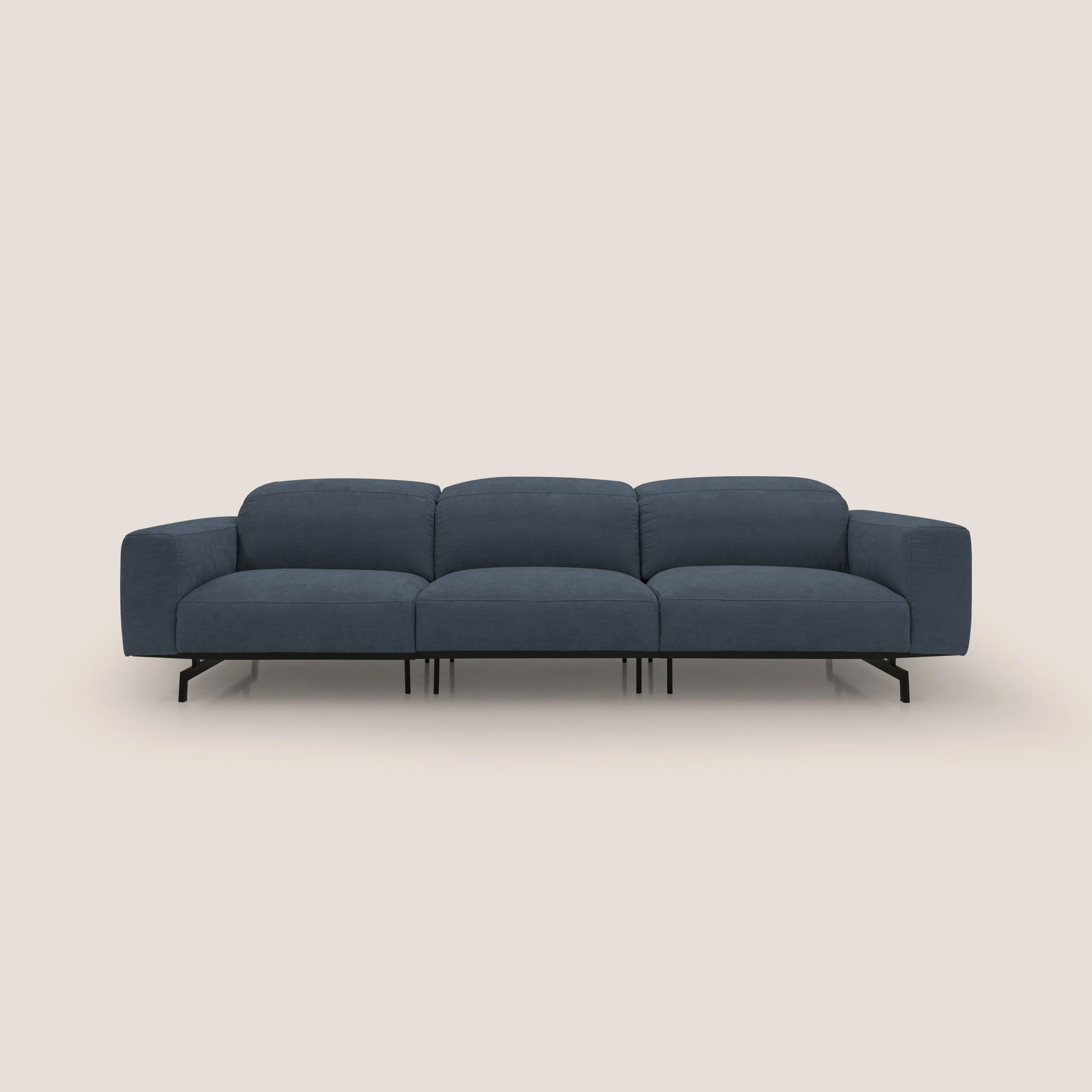 Sakura canapé modulaire 3 places en tissu flammé doux et imperméable T14 bleu