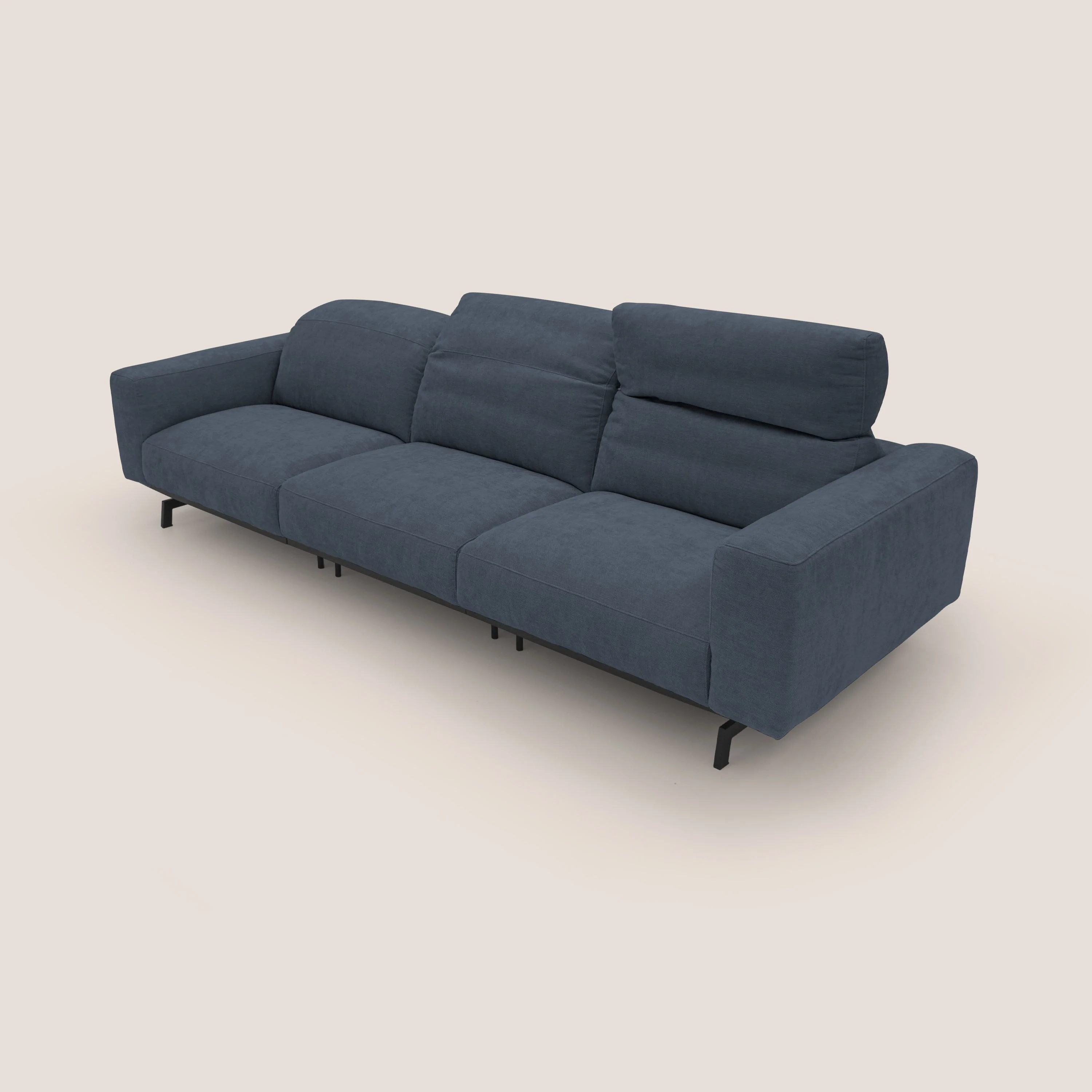 Sakura canapé modulaire 3 places en tissu flammé doux et imperméable T14 bleu - Image 9