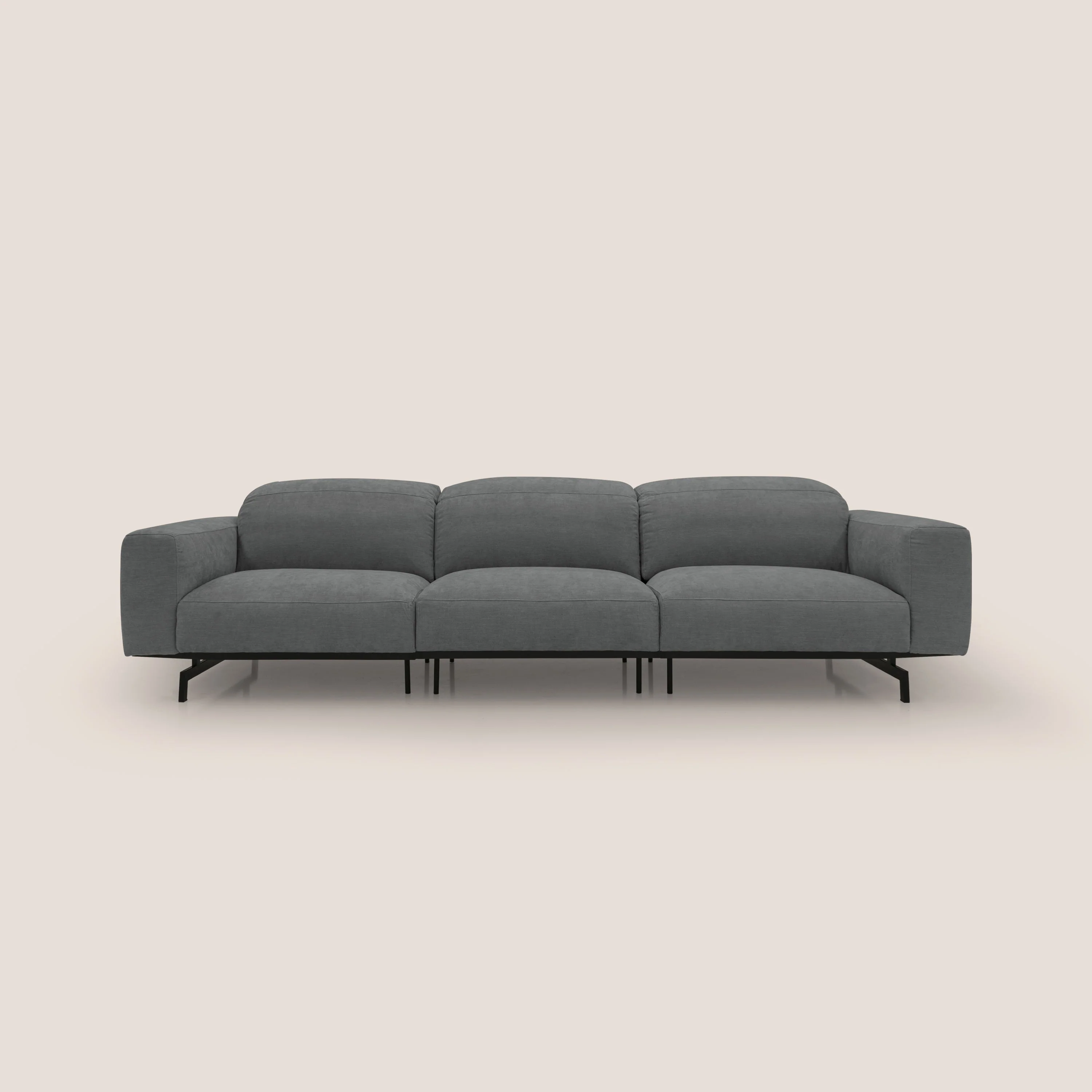 Sakura canapé modulaire 3 places en tissu flammé doux et imperméable T14  gris