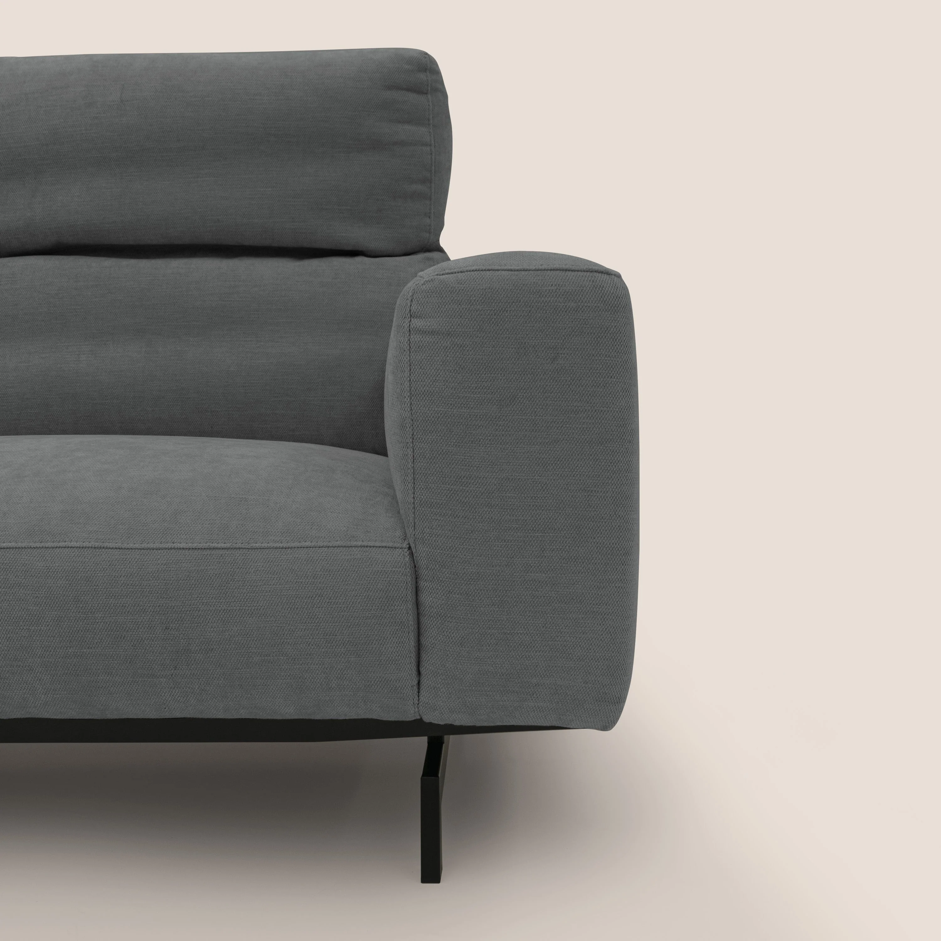 Sakura canapé modulaire 3 places en tissu flammé doux et imperméable T14  gris - Image 4