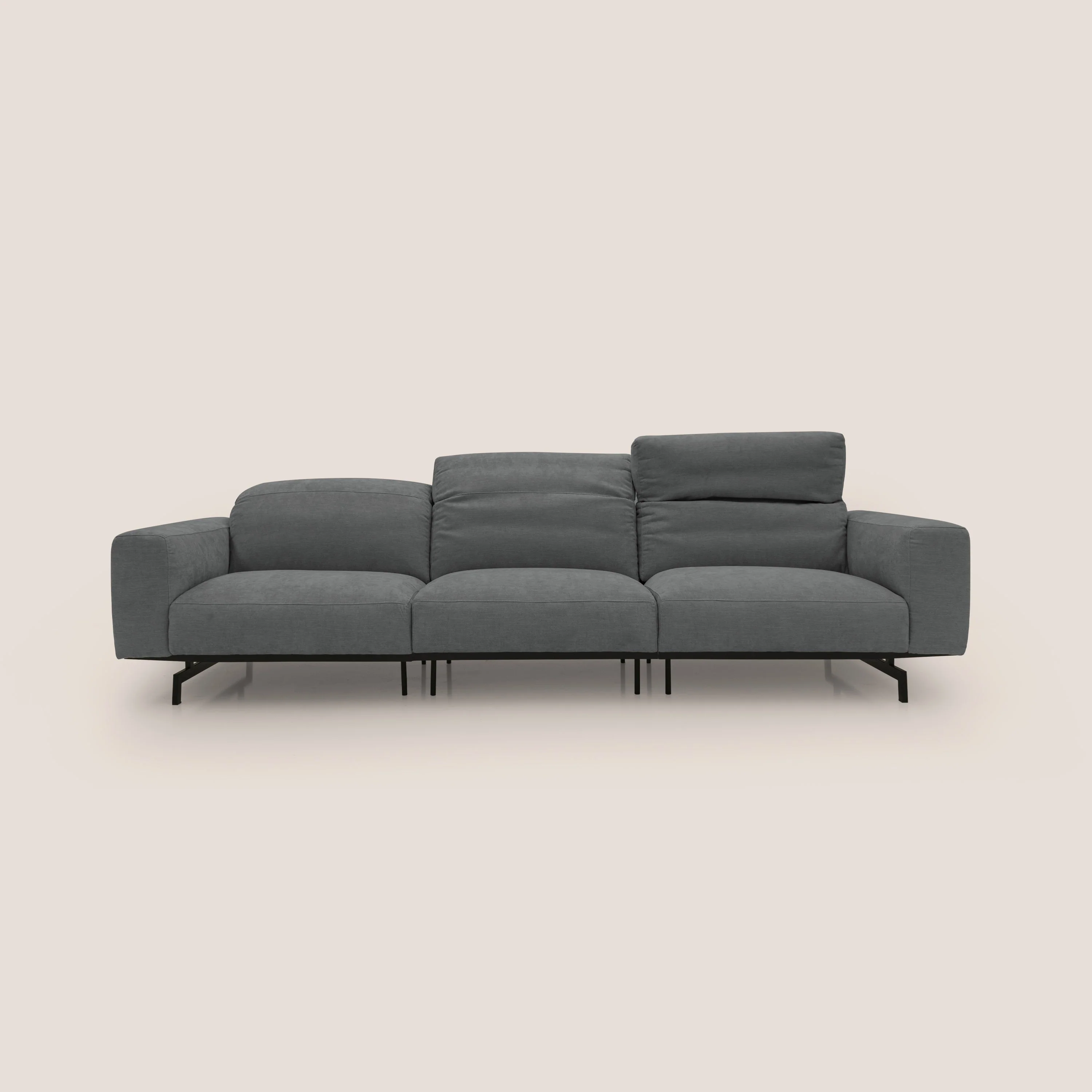 Sakura canapé modulaire 3 places en tissu flammé doux et imperméable T14  gris - Image 5