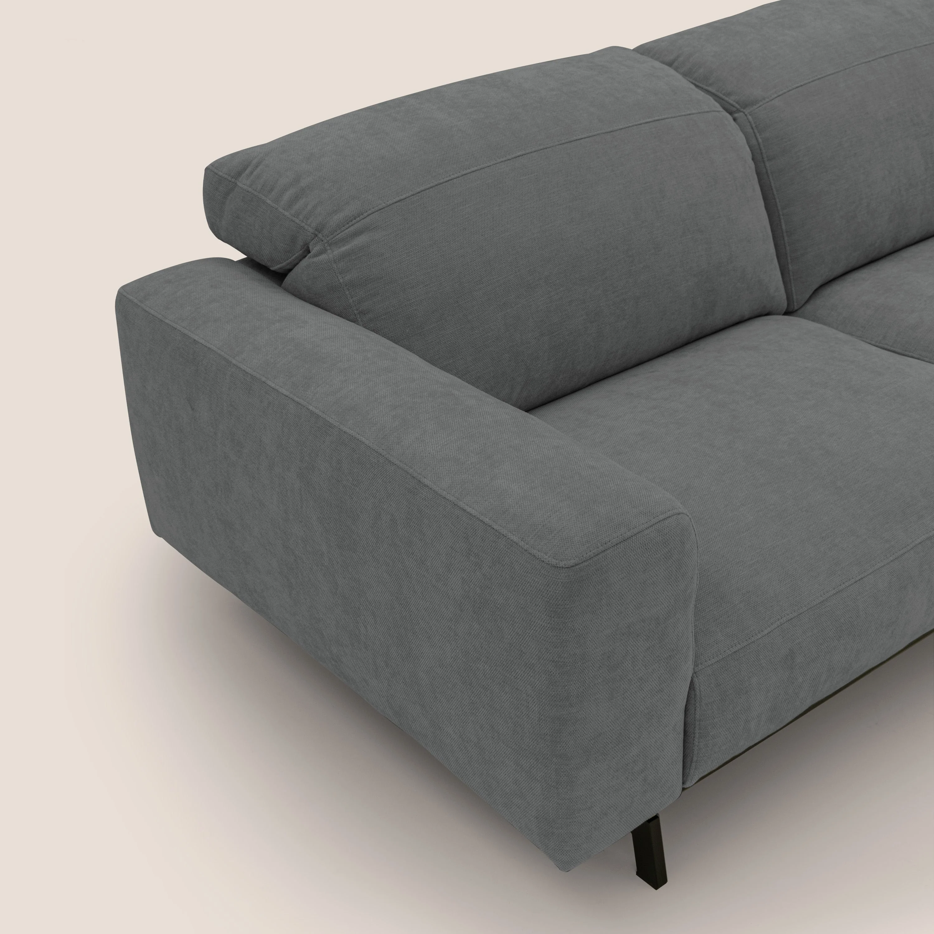 Sakura canapé modulaire 3 places en tissu flammé doux et imperméable T14  gris - Image 7