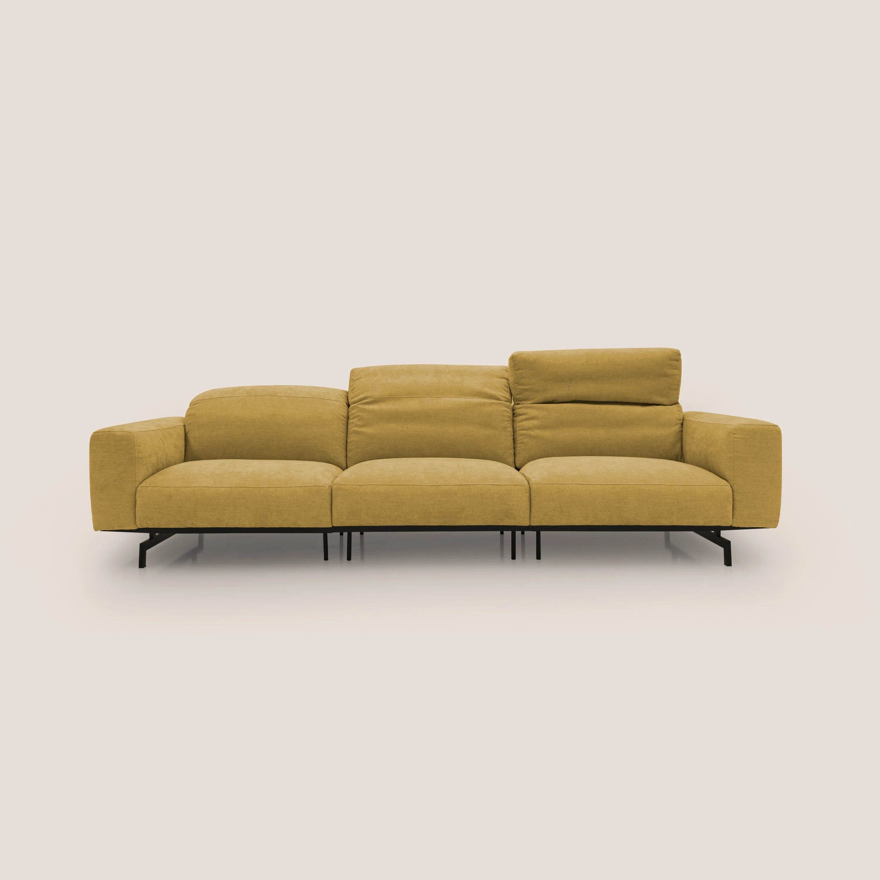 Sakura canapé modulaire 3 places en tissu flammé doux et imperméable T14 jaune - Image 5