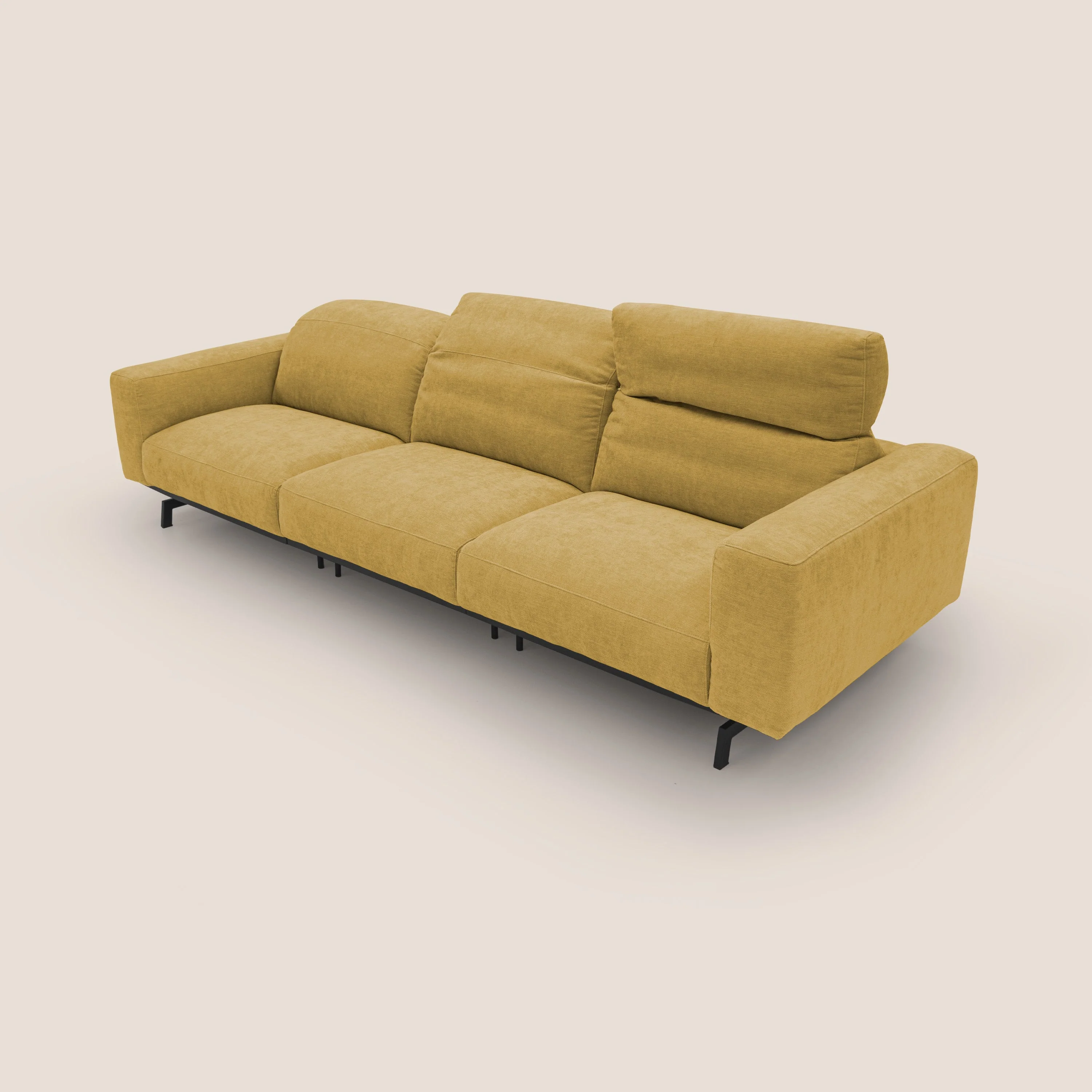 Sakura canapé modulaire 3 places en tissu flammé doux et imperméable T14 jaune - Image 9