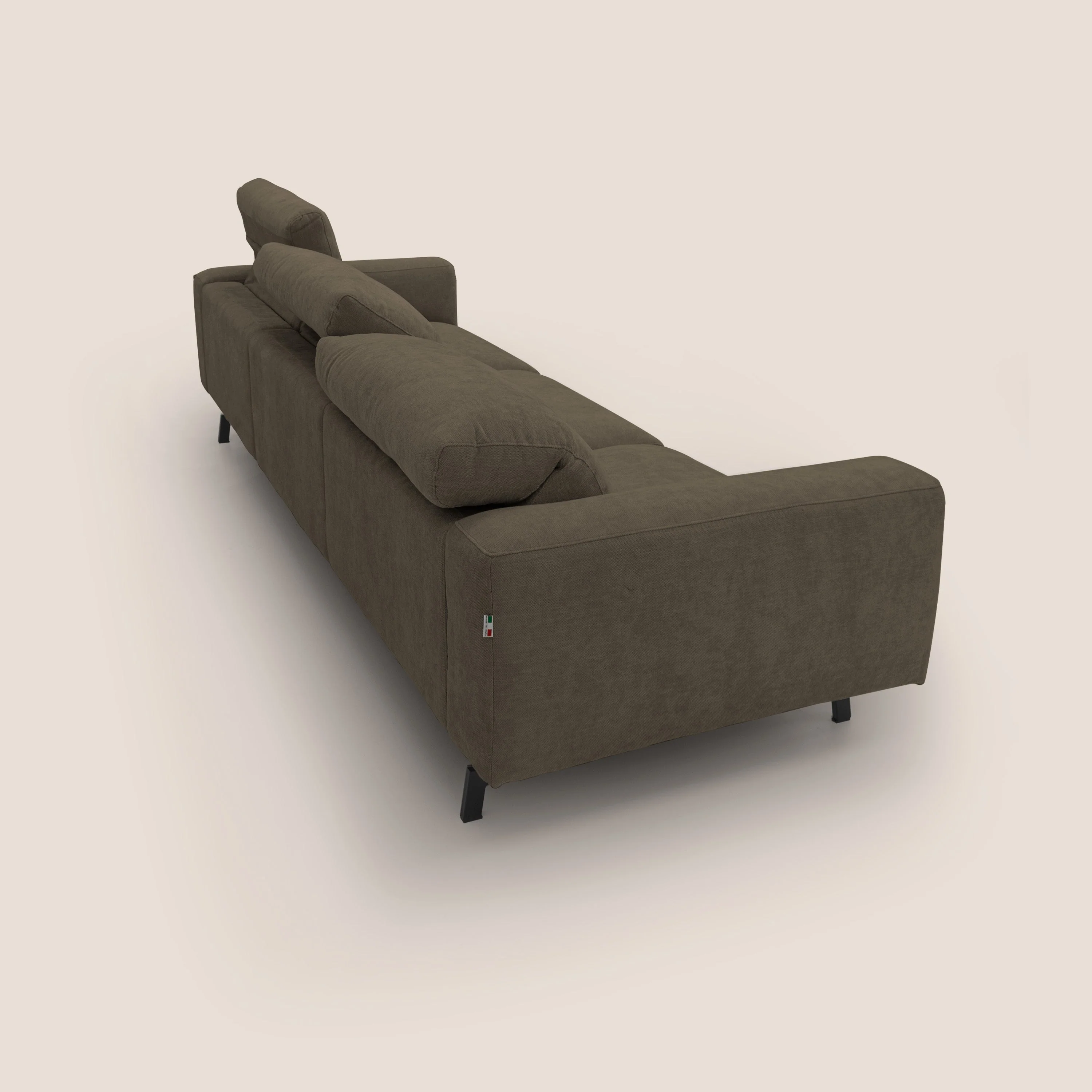Sakura canapé modulaire 3 places en tissu flammé doux et imperméable T14  marron - Image 11