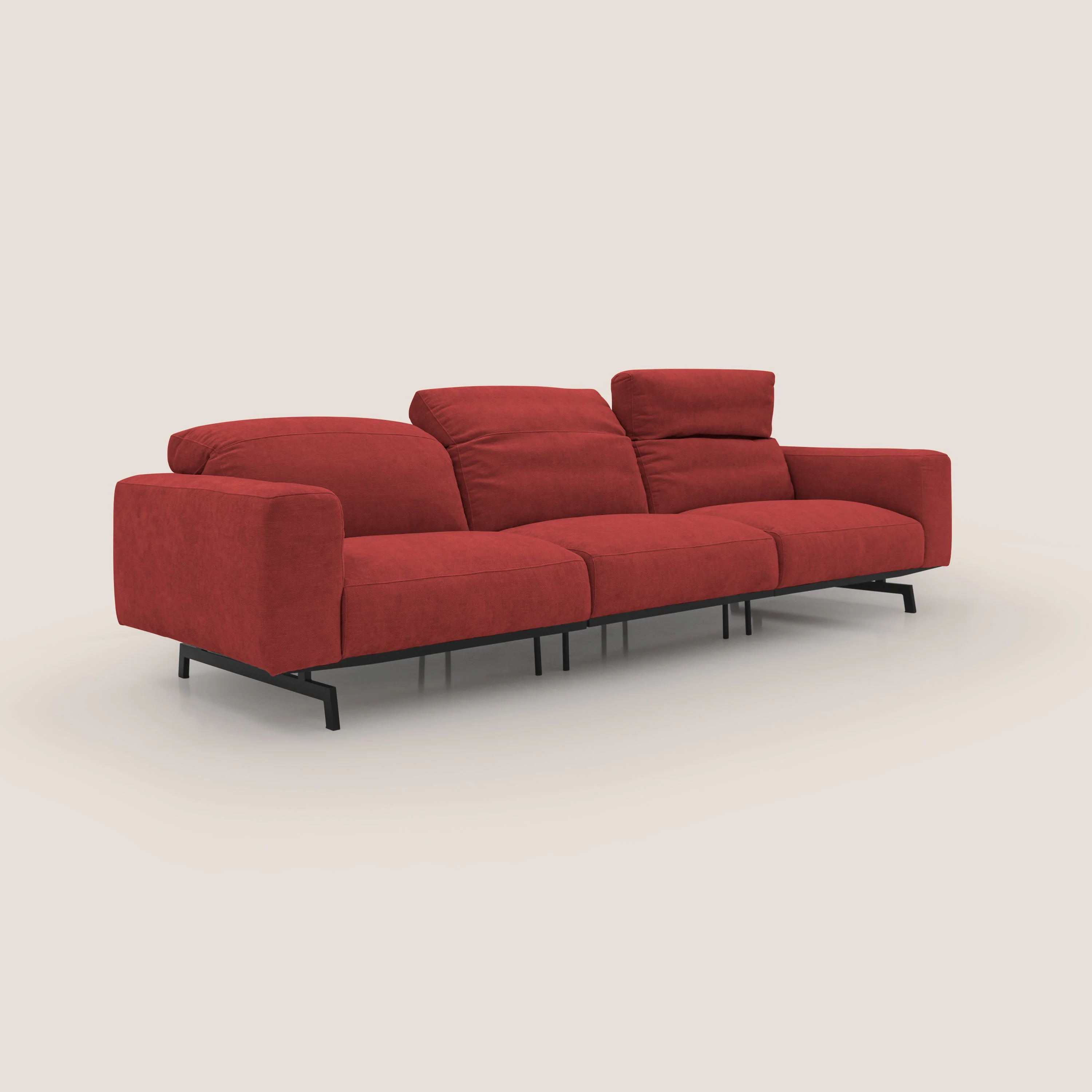 Sakura canapé modulaire 3 places en tissu flammé doux et imperméable T14 rouge - Image 2