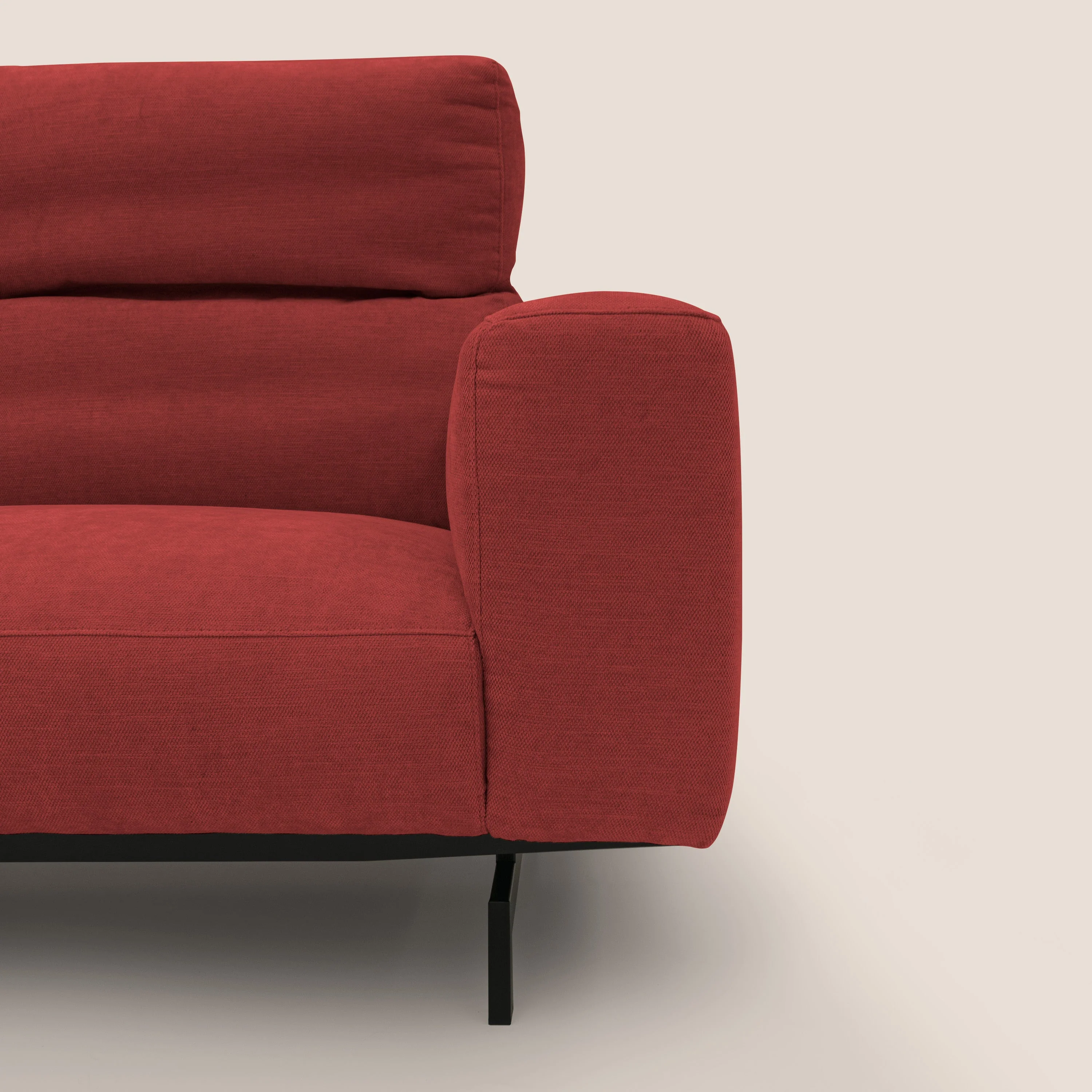 Sakura canapé modulaire 3 places en tissu flammé doux et imperméable T14 rouge - Image 4