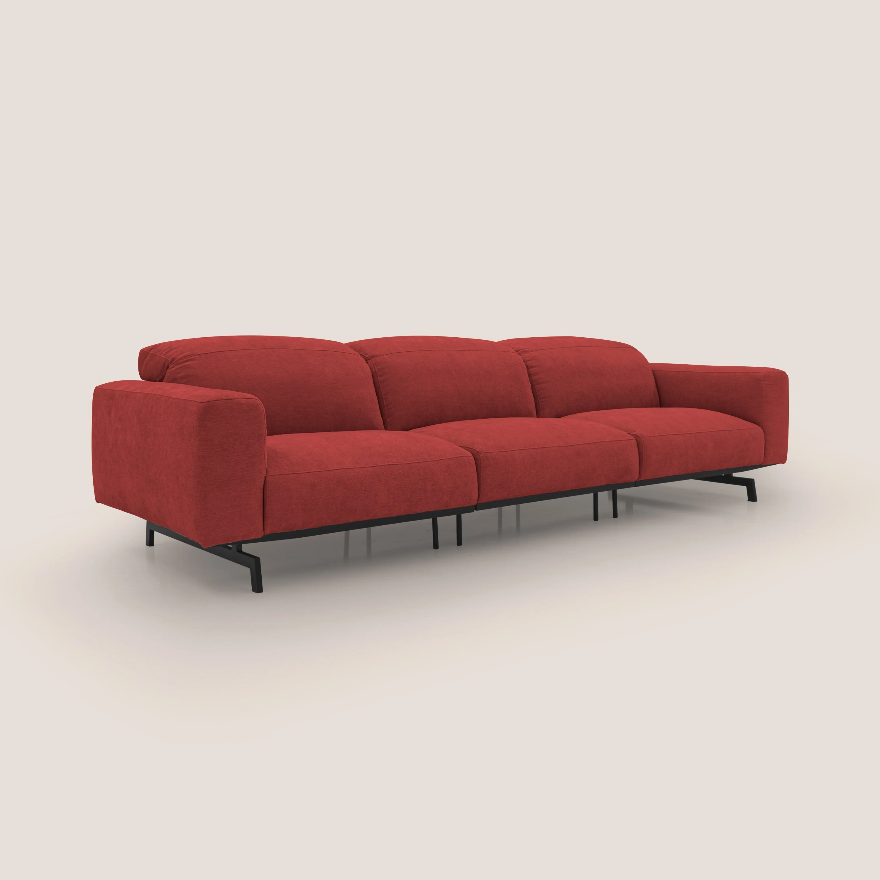Sakura canapé modulaire 3 places en tissu flammé doux et imperméable T14 rouge - Image 6