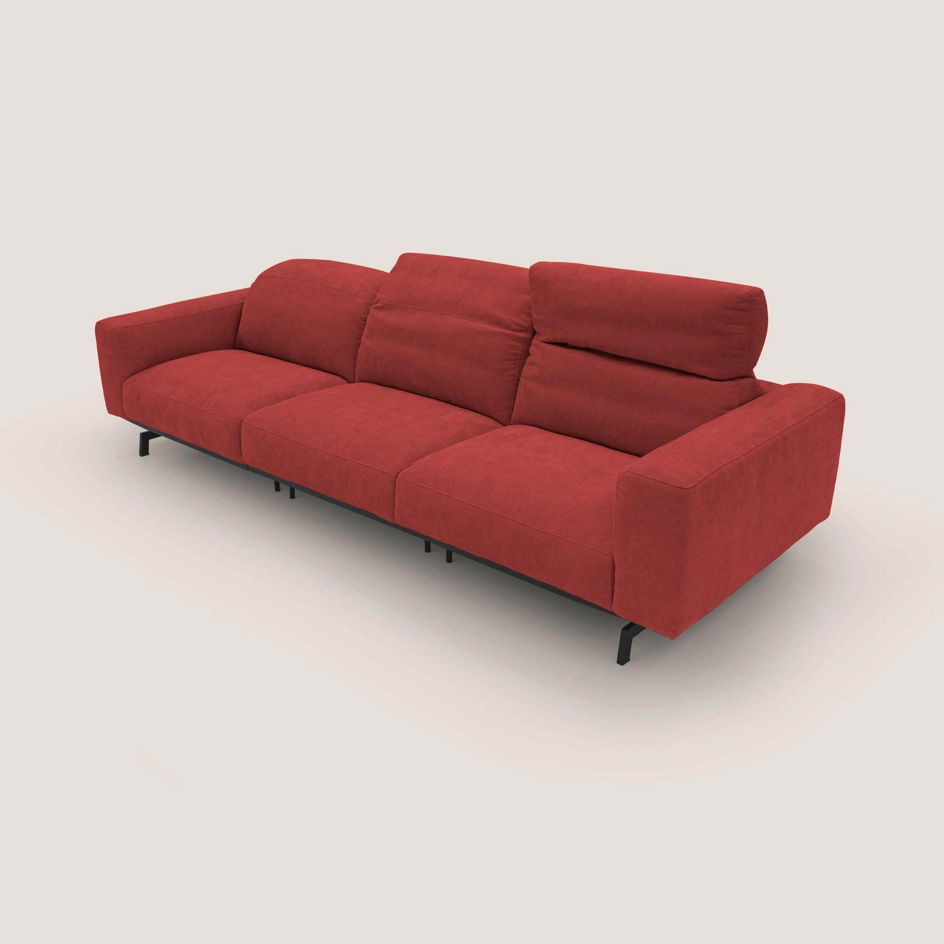 Sakura canapé modulaire 3 places en tissu flammé doux et imperméable T14 rouge - Image 9