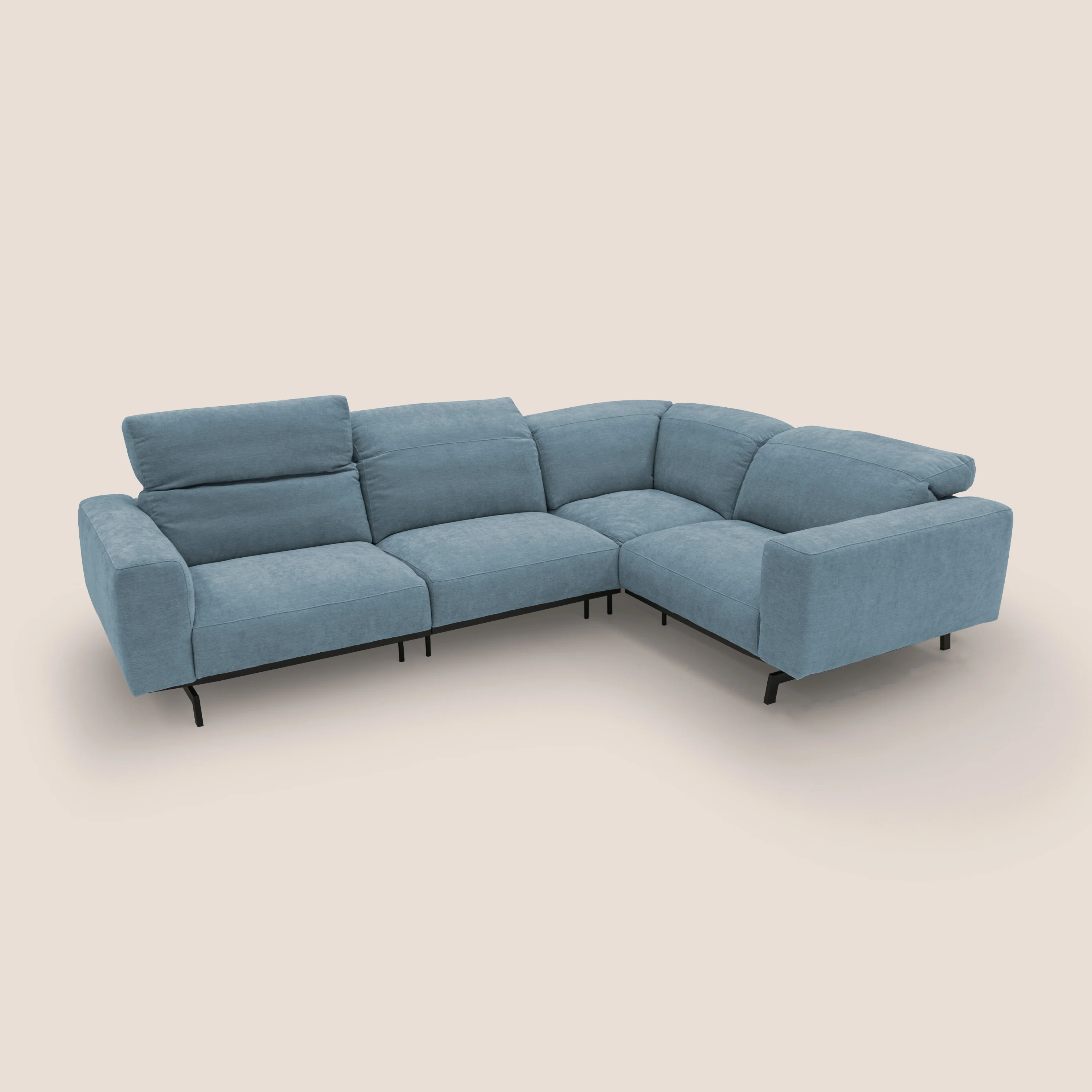 Sakura CanapĂ© d'angle RĂVERSIBLE et modulable en tissu doux et impermĂ©able T14 sucre glace - Image 12