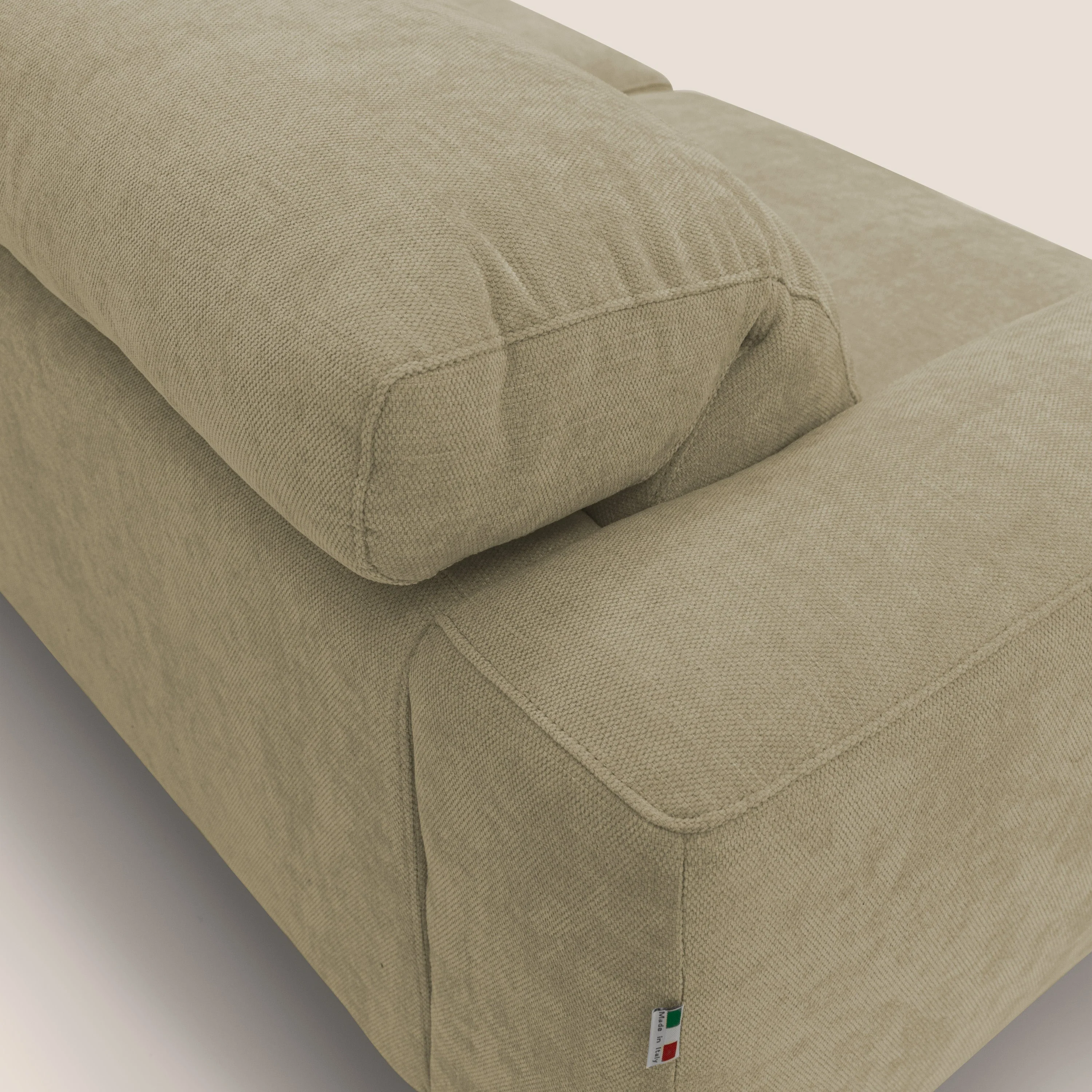 Sakura canapé modulaire 3 places en tissu flammé doux et imperméable T14 beige - Image 8