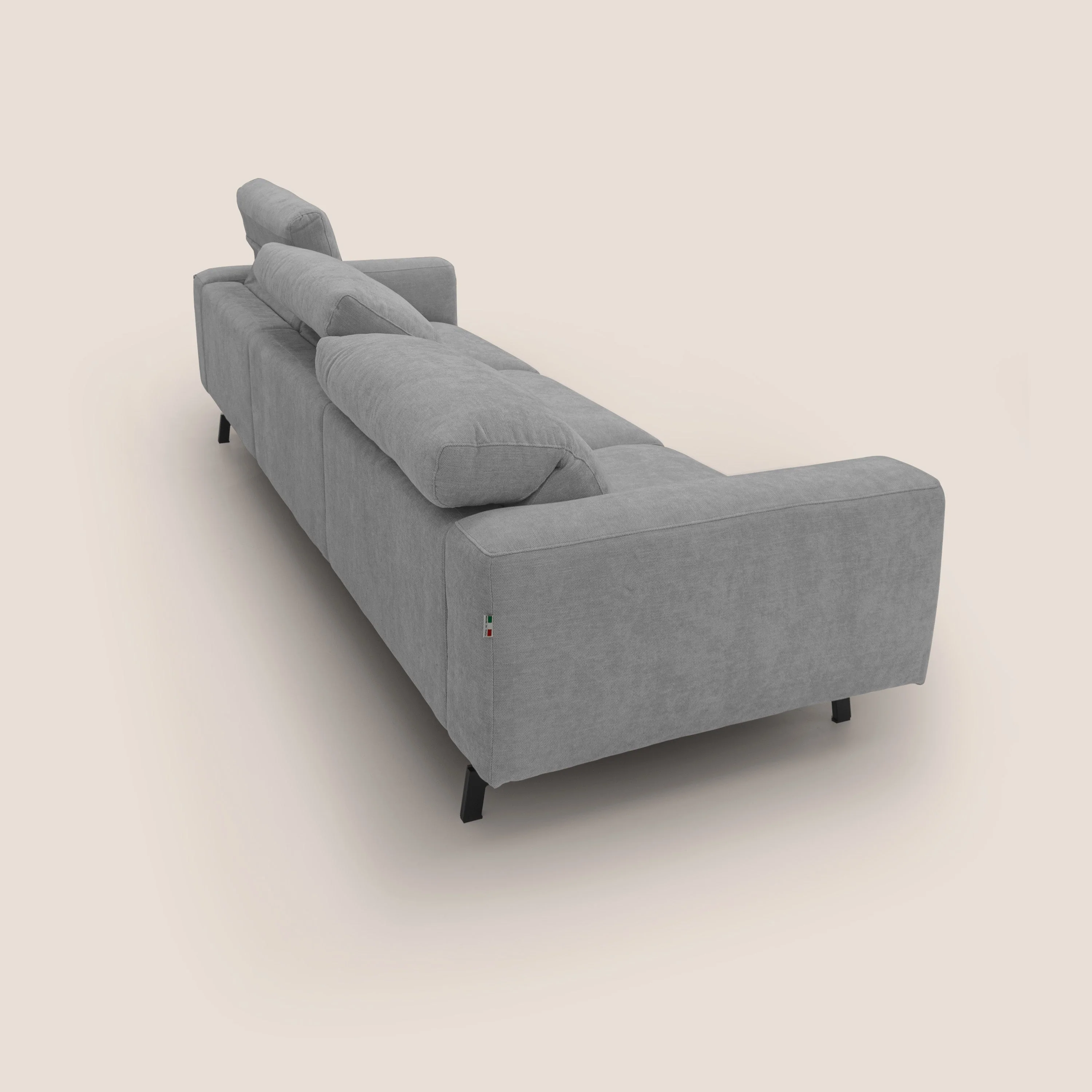 Sakura canapé modulaire 3 places en tissu flammé doux et imperméable T14 gris clair - Image 11