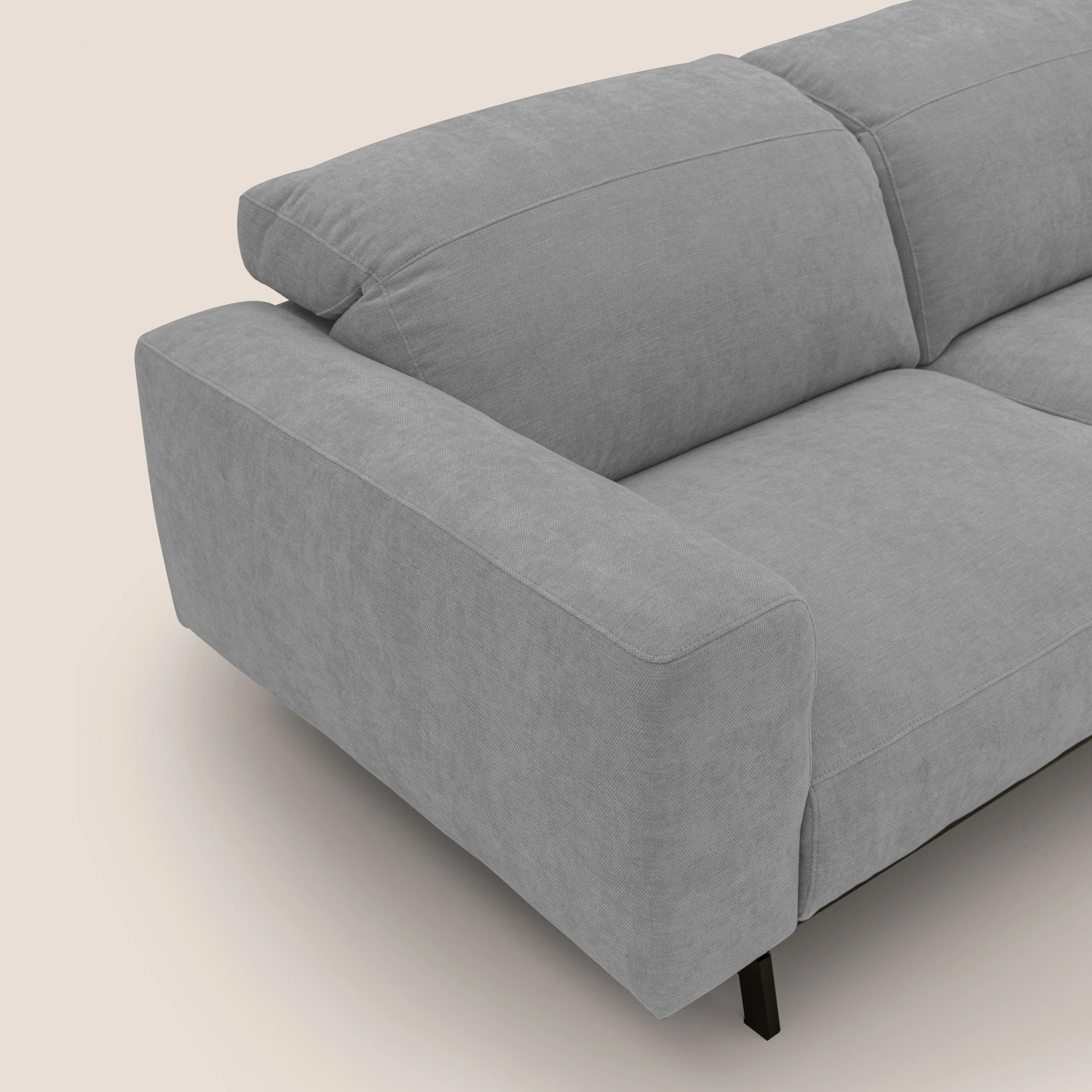 Sakura canapé modulaire 3 places en tissu flammé doux et imperméable T14 gris clair - Image 7