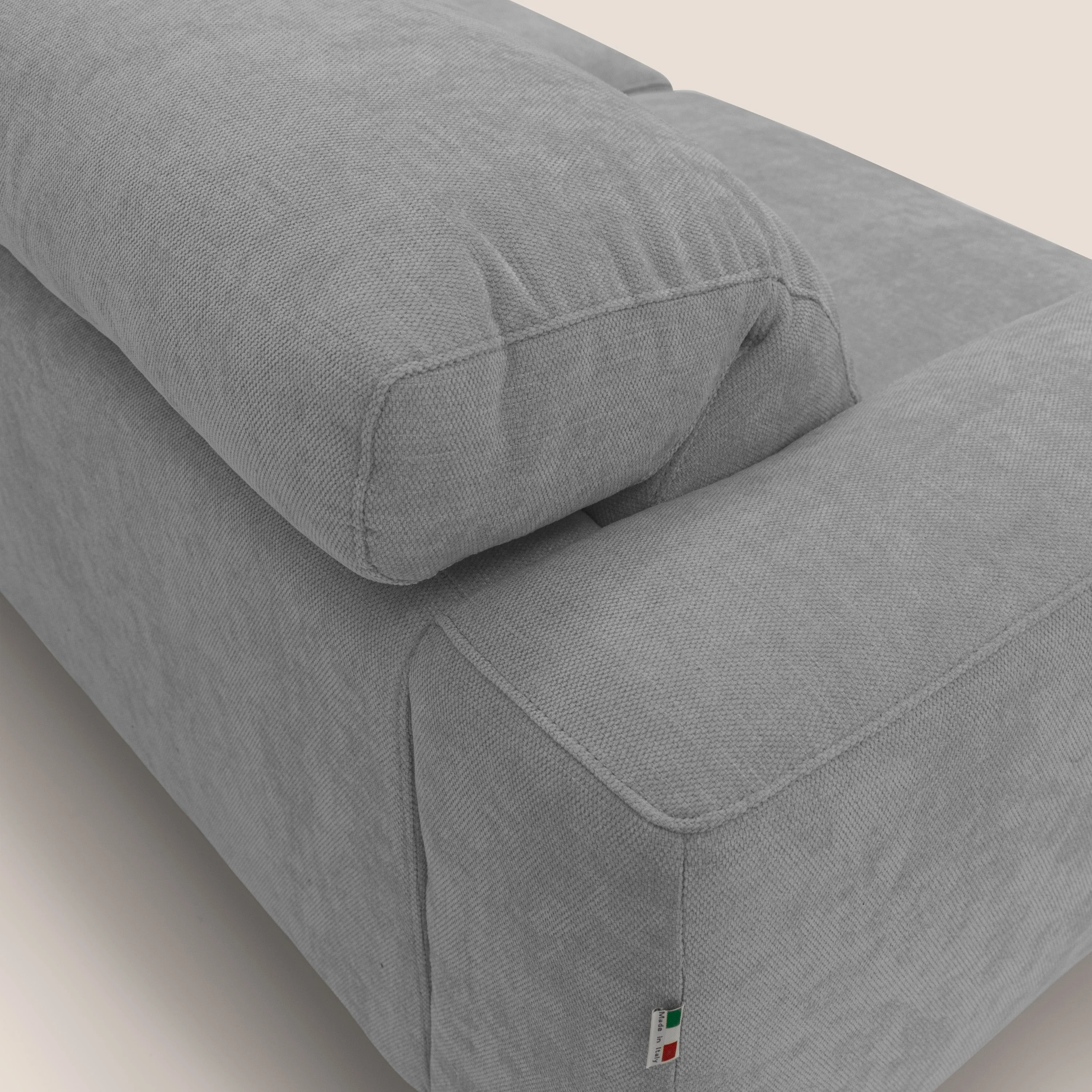 Sakura canapé modulaire 3 places en tissu flammé doux et imperméable T14 gris clair - Image 8