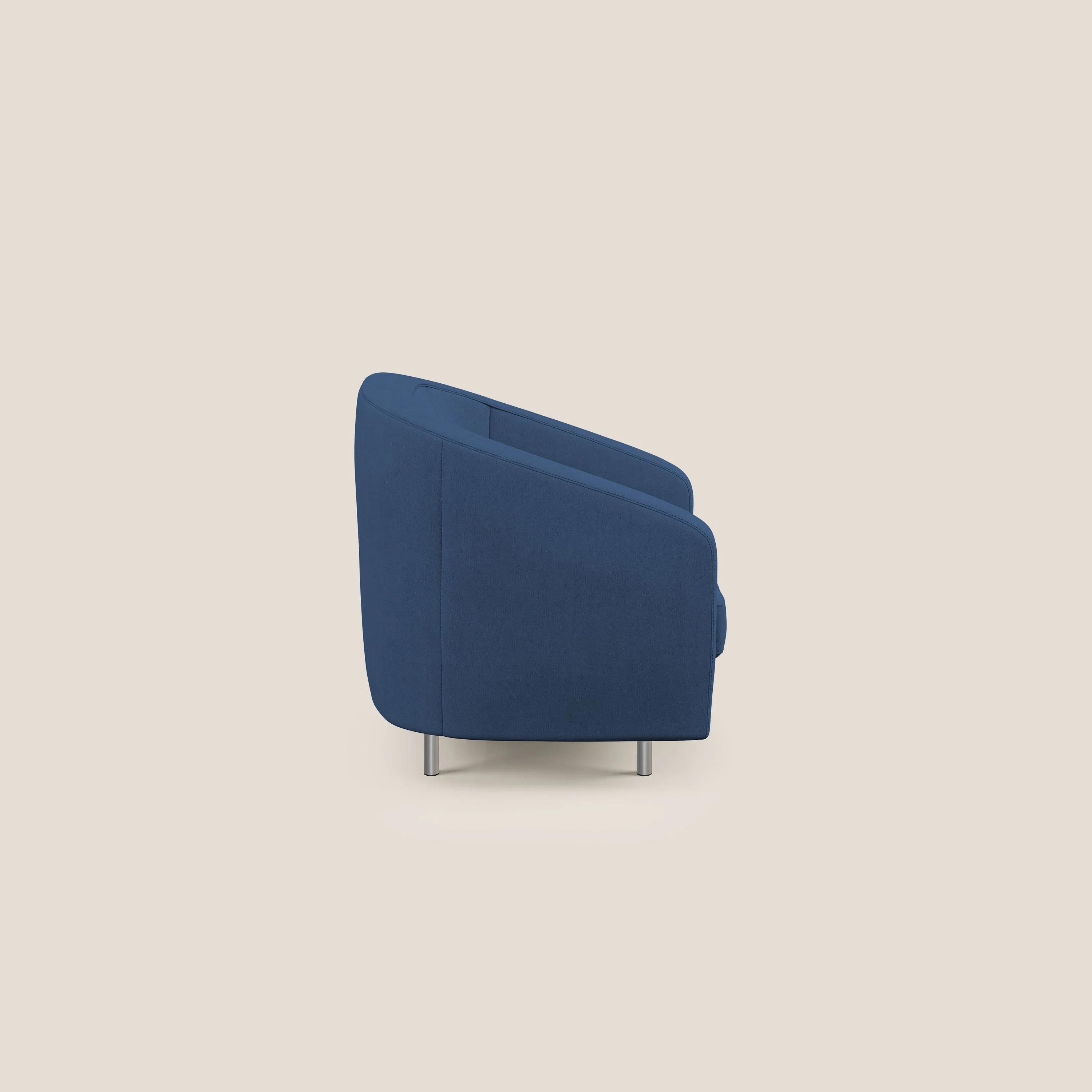 Sally Fauteuil en tissu doux imperméable T02 bleu - Image 3