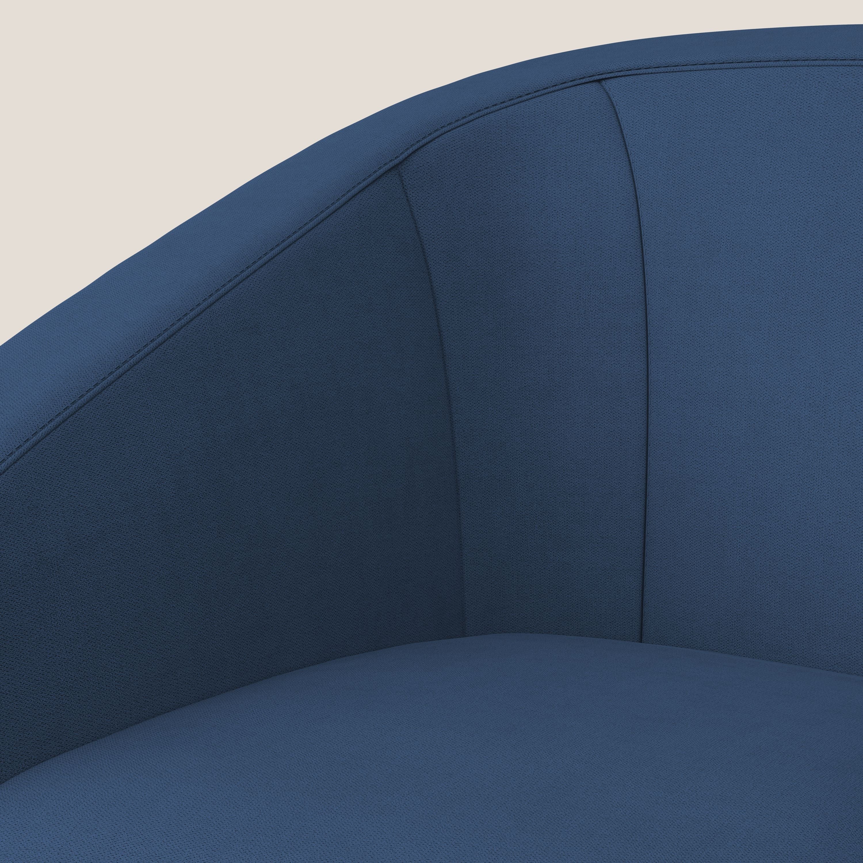 Sally Fauteuil en tissu doux imperméable T02 bleu - Image 7