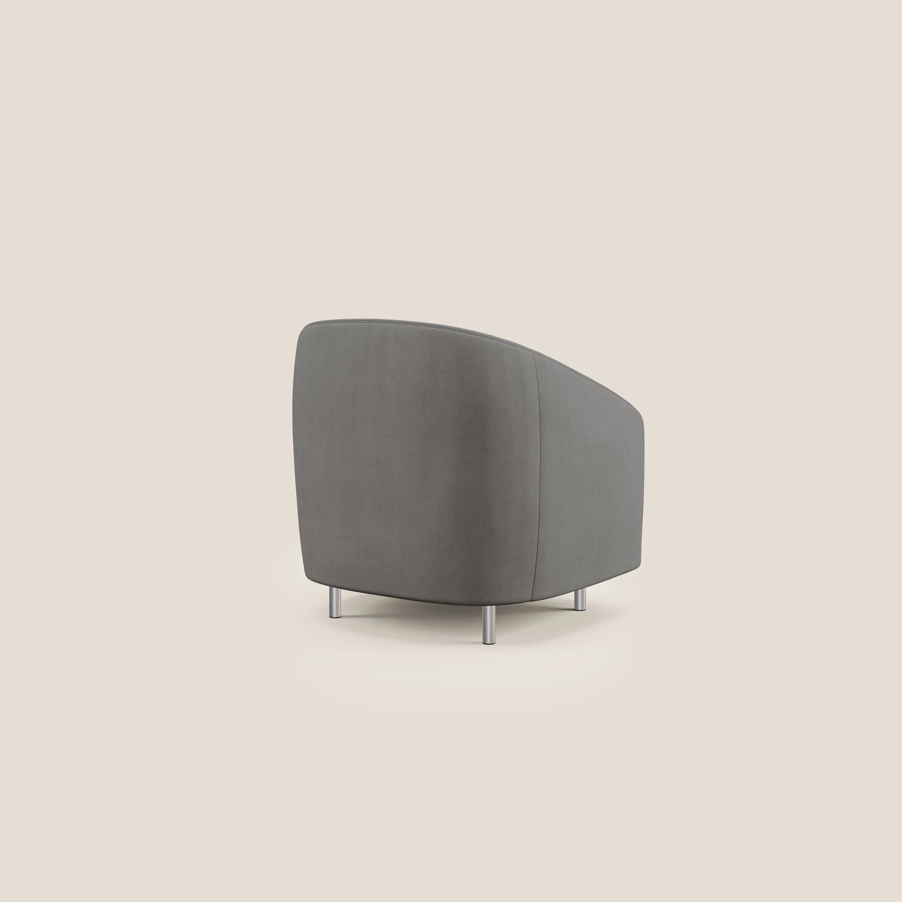 Sally Fauteuil en tissu doux imperméable T02 gris - Image 4