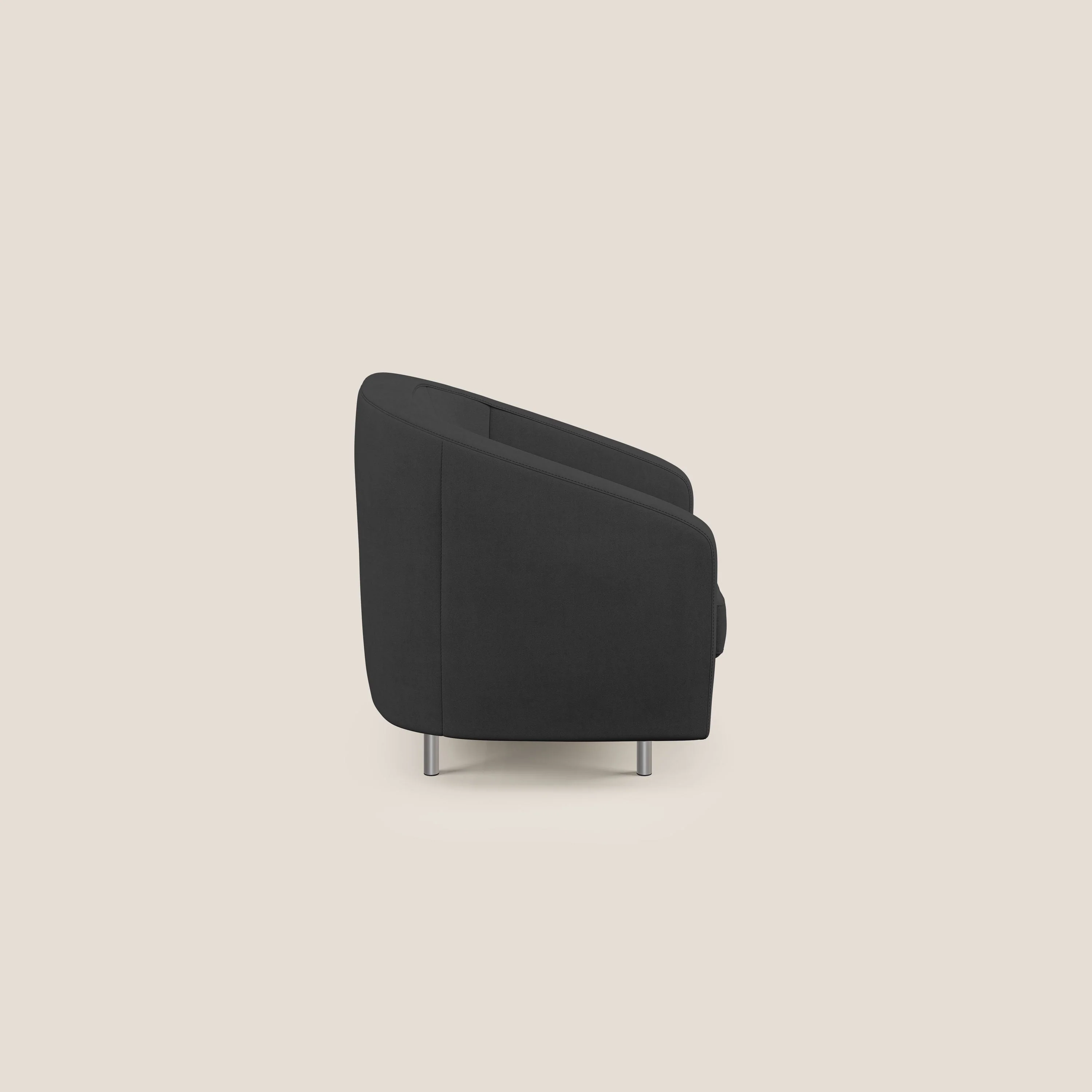 Sally Fauteuil en tissu doux imperméable T02 noir - Image 3
