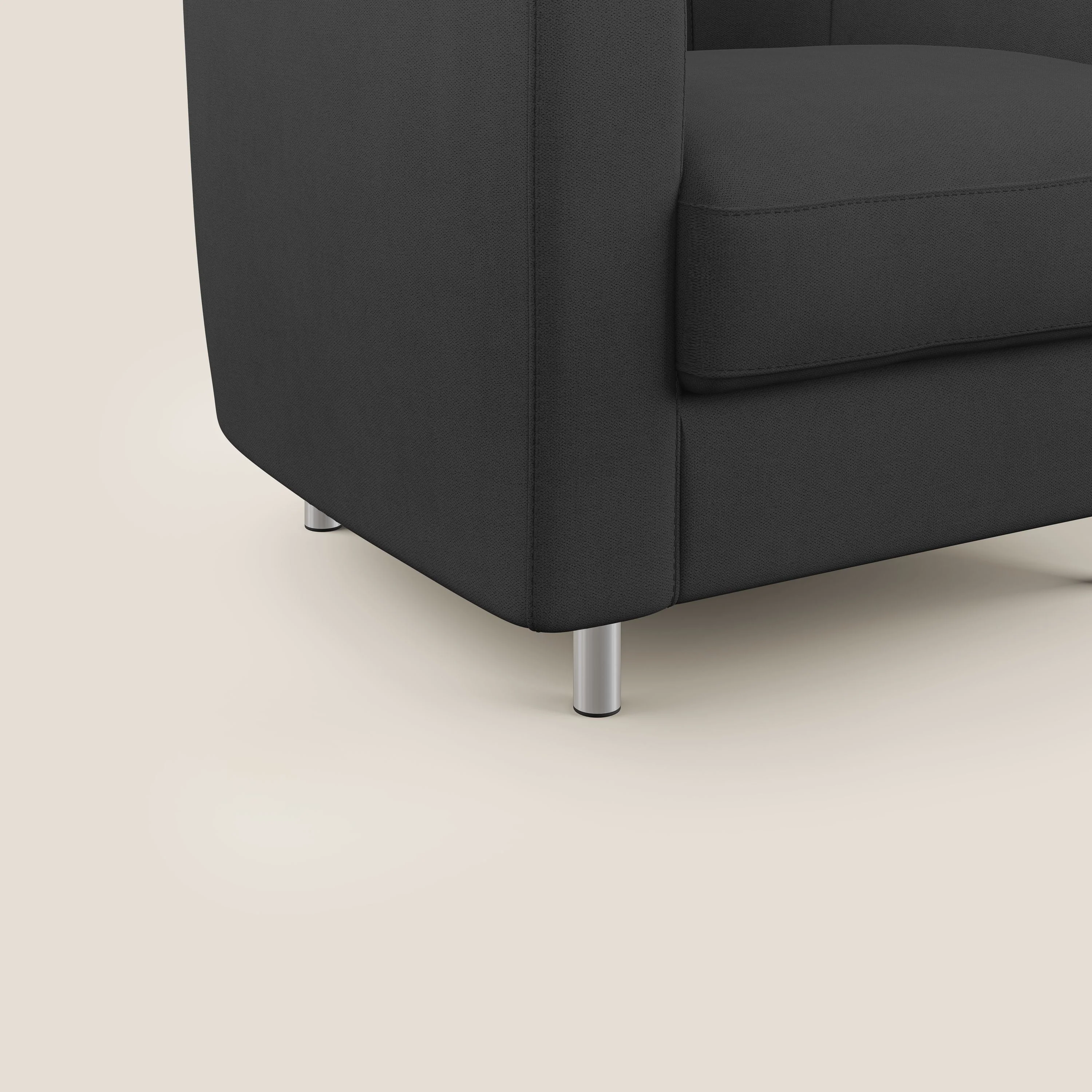 Sally Fauteuil en tissu doux imperméable T02 noir - Image 5