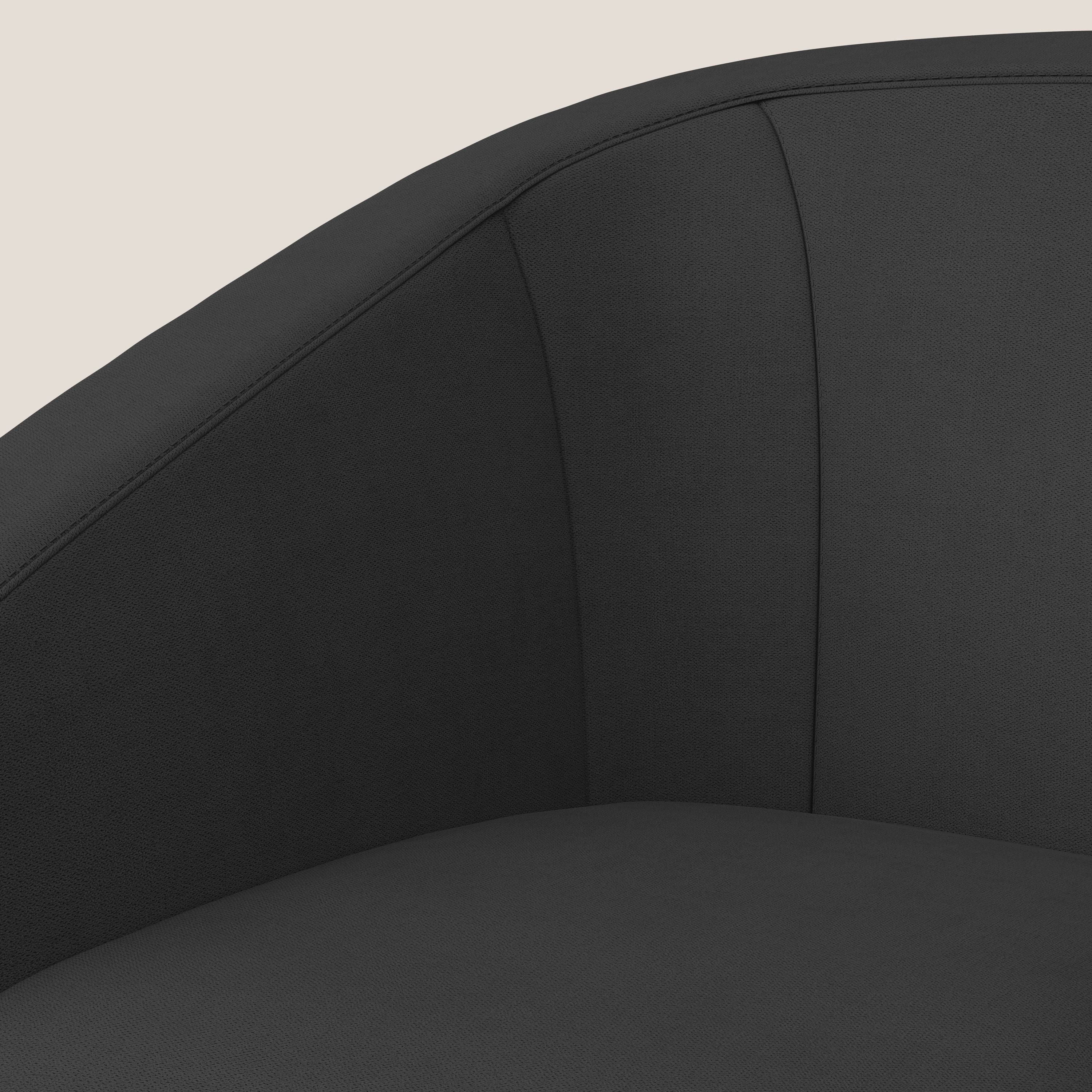 Sally Fauteuil en tissu doux imperméable T02 noir - Image 7