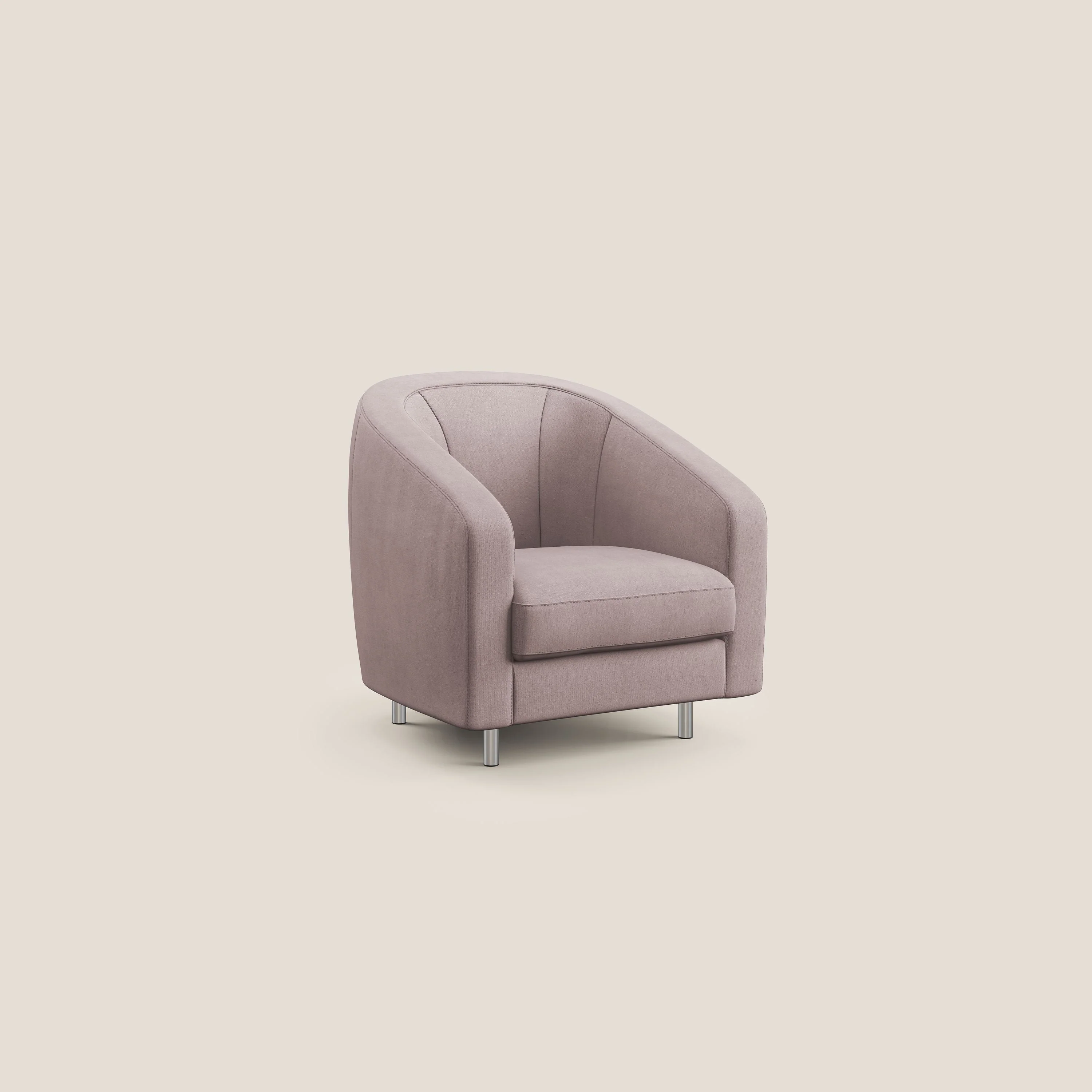 Sally Fauteuil en tissu doux imperméable T02 rose - Image 2