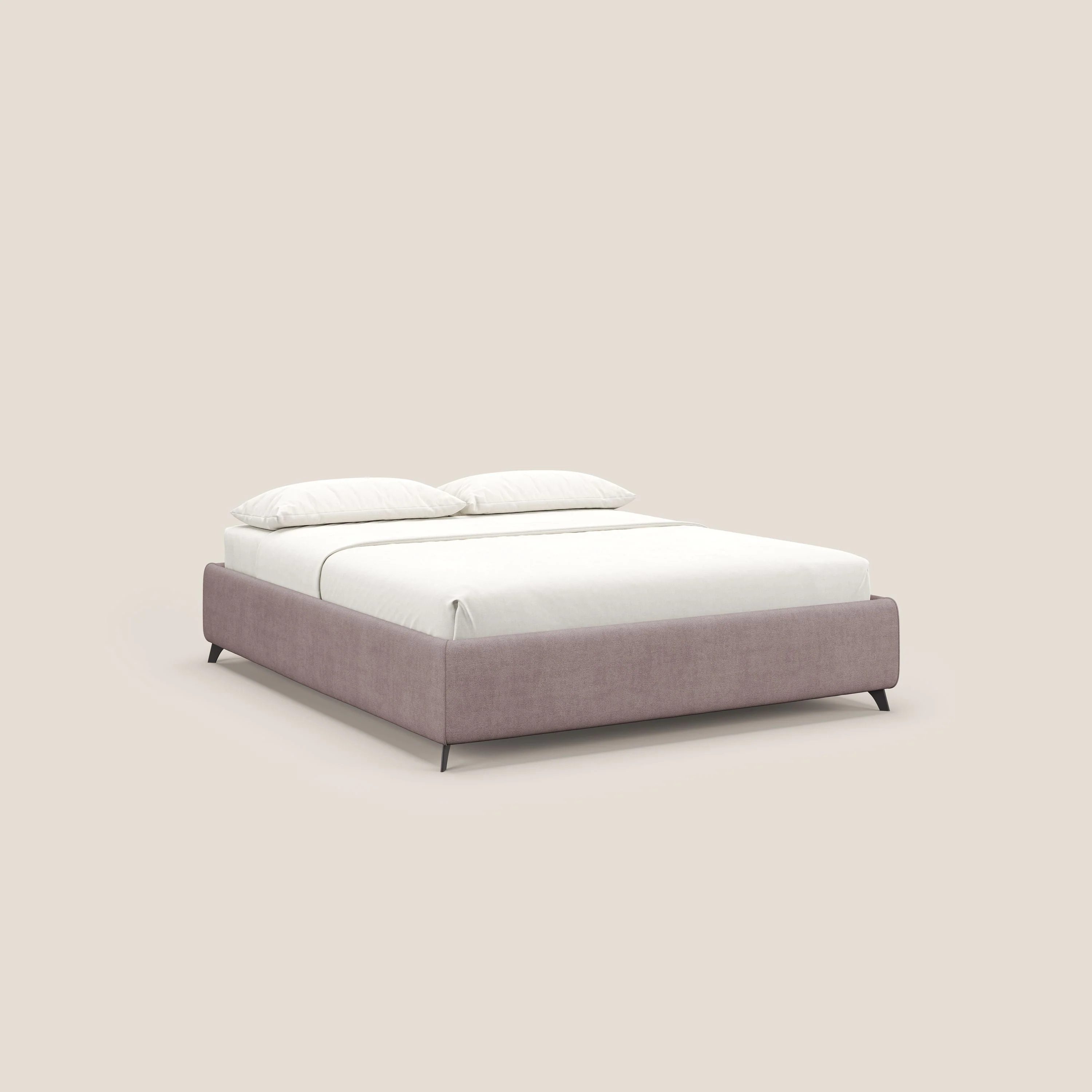 Sara sommier avec rangement en tissu imperméable T02 rose