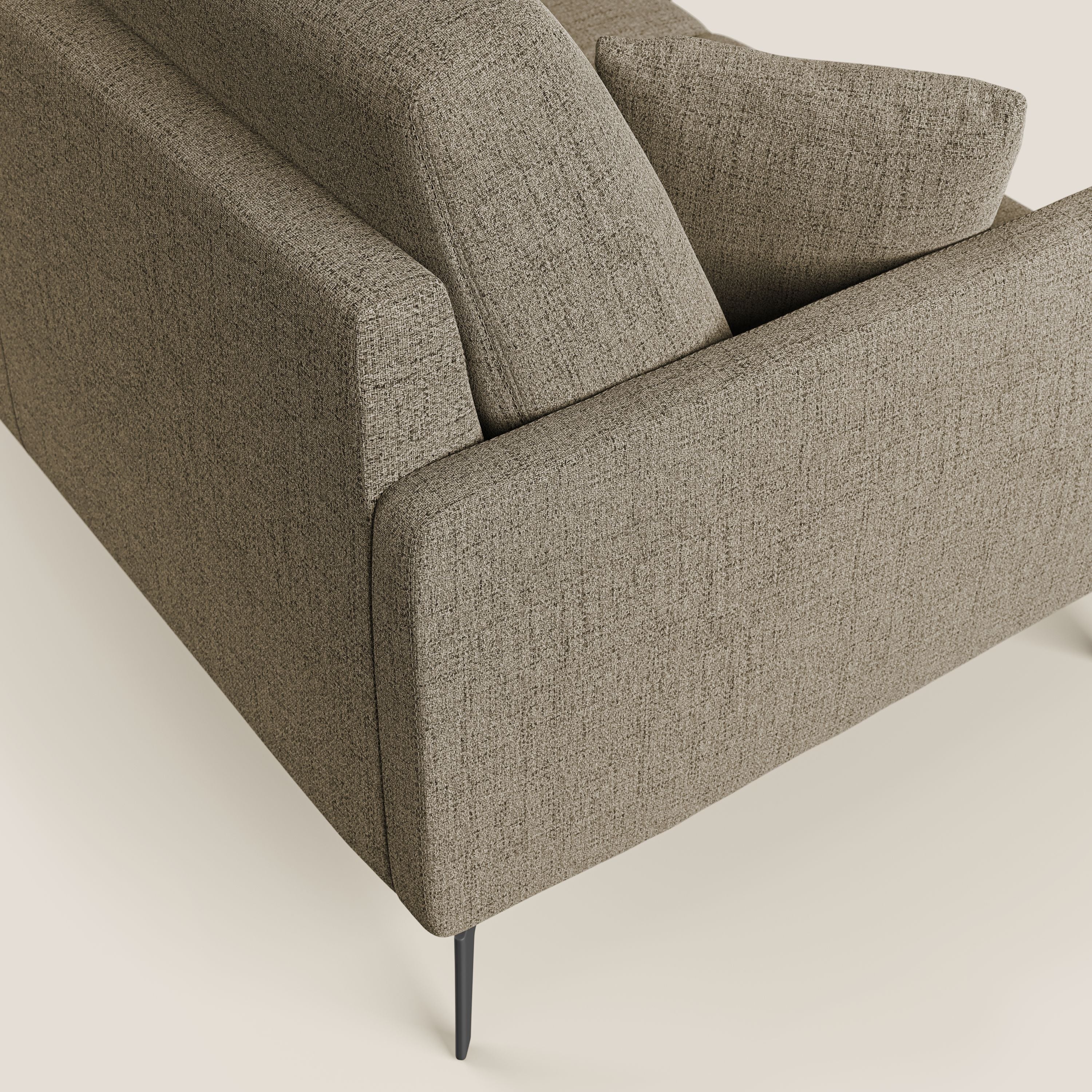 Saturno canapé d'angle moderne en tissu doux imperméable T03 marron - Image 4