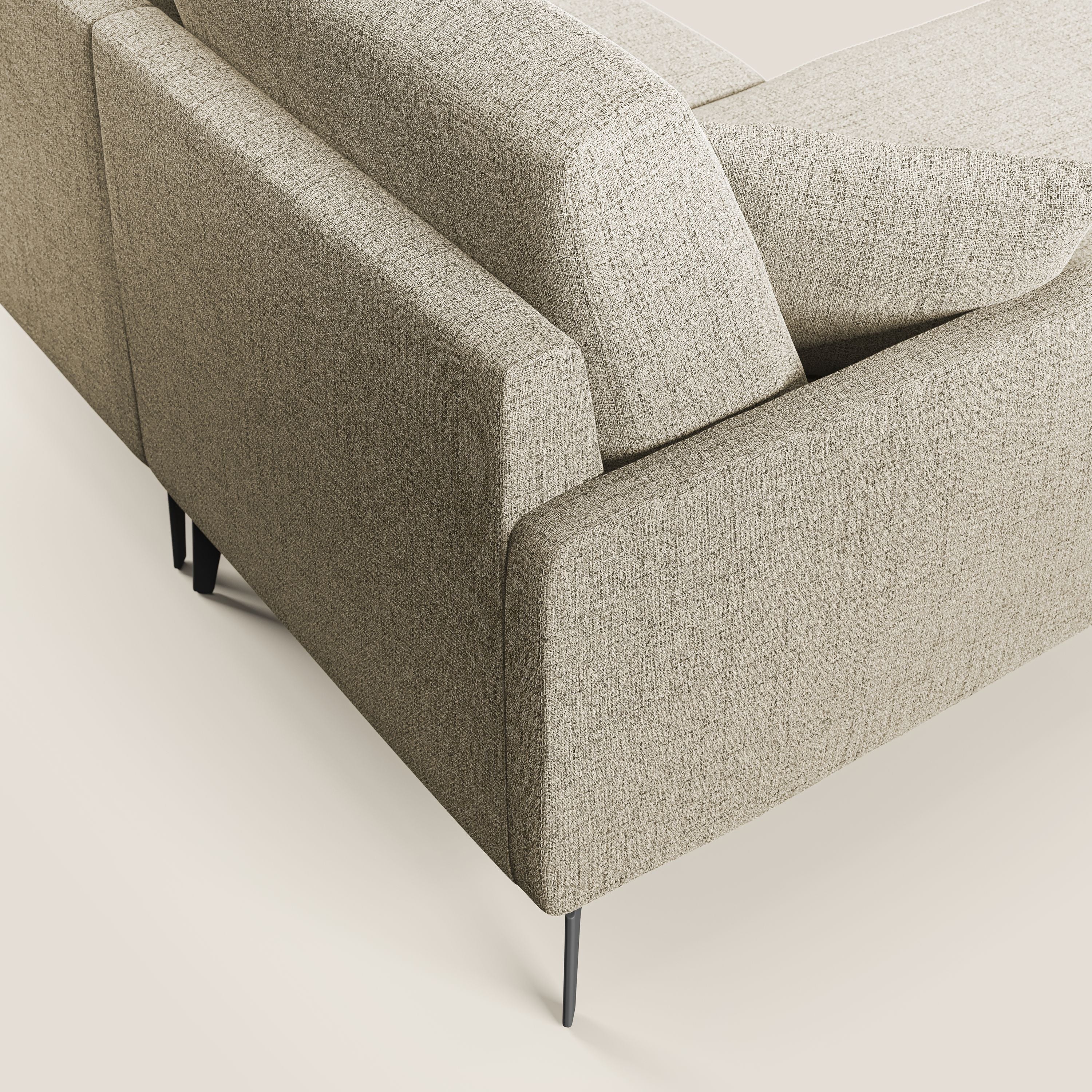 Saturno canapé panoramique moderne en tissu doux imperméable T03 beige - Image 6