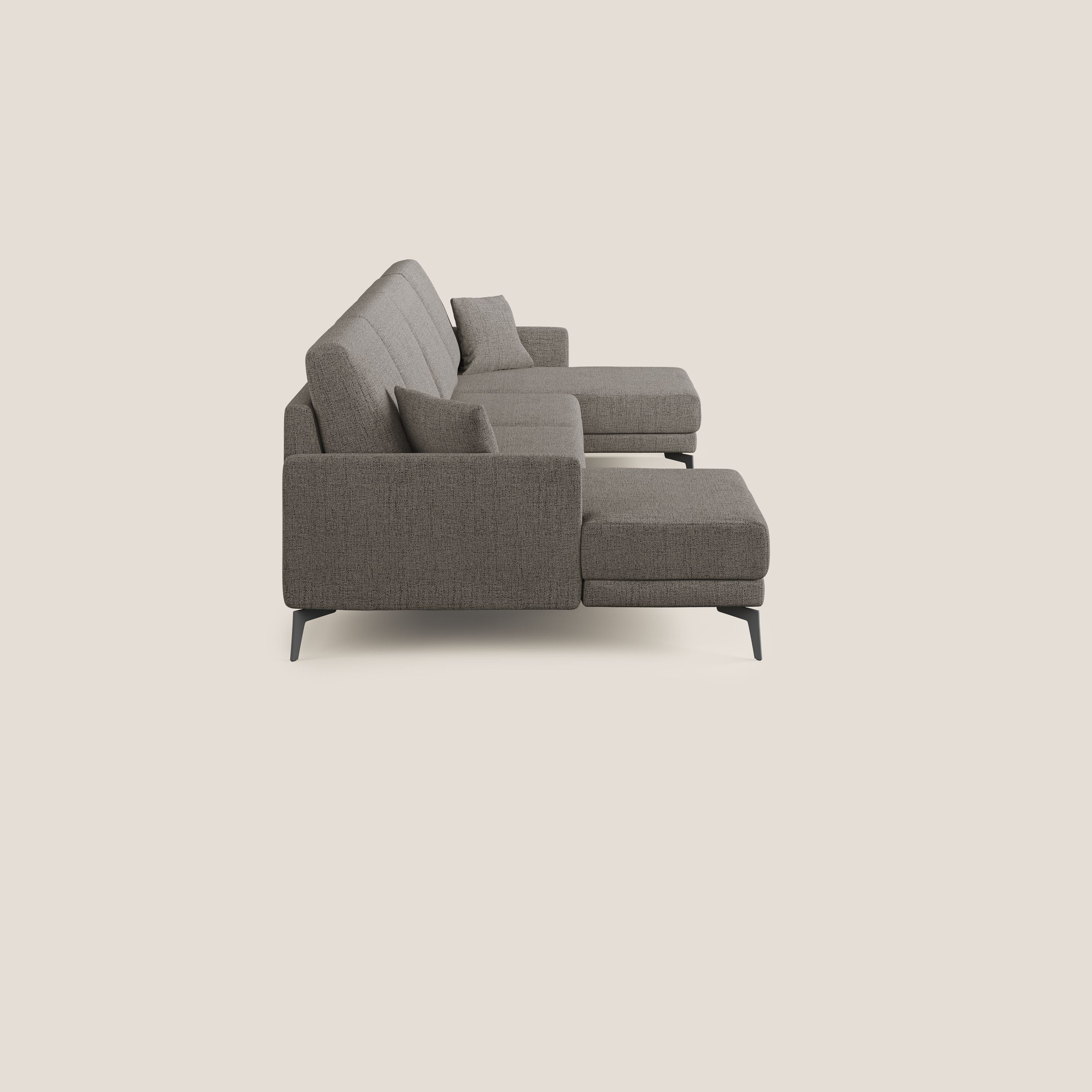 Saturno canapé panoramique moderne en tissu doux imperméable T03 taupe - Image 3