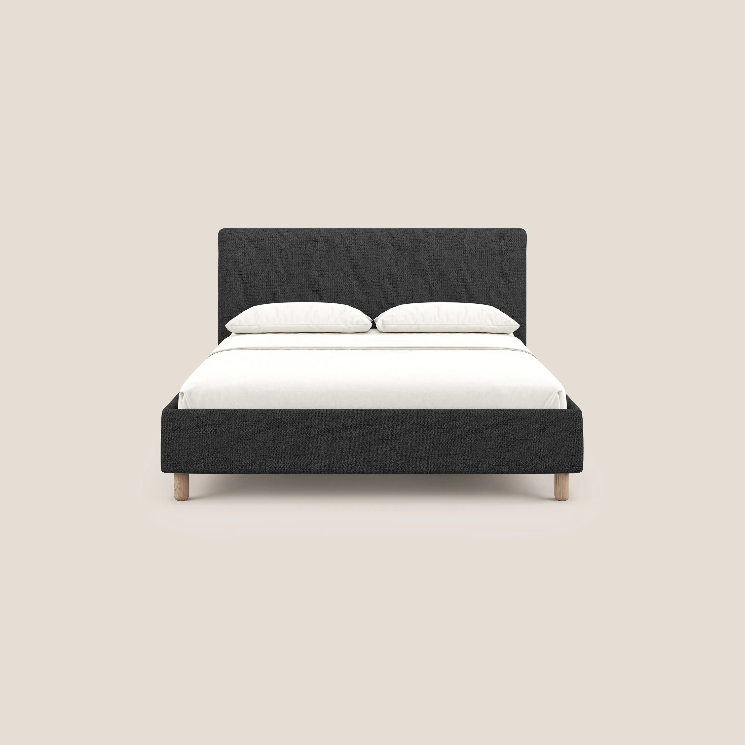 Serena lit coffre scandinave compact en tissu flammé imperméable T03 anthracite - Image 3