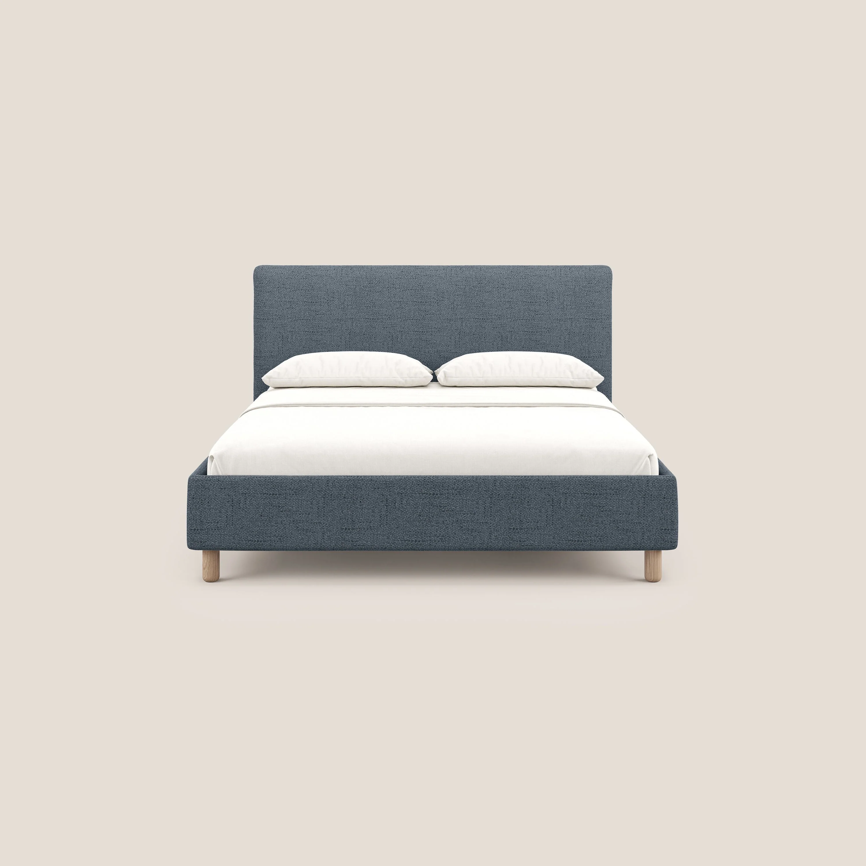 Serena lit coffre scandinave compact en tissu flammé imperméable T03 bleu - Image 3