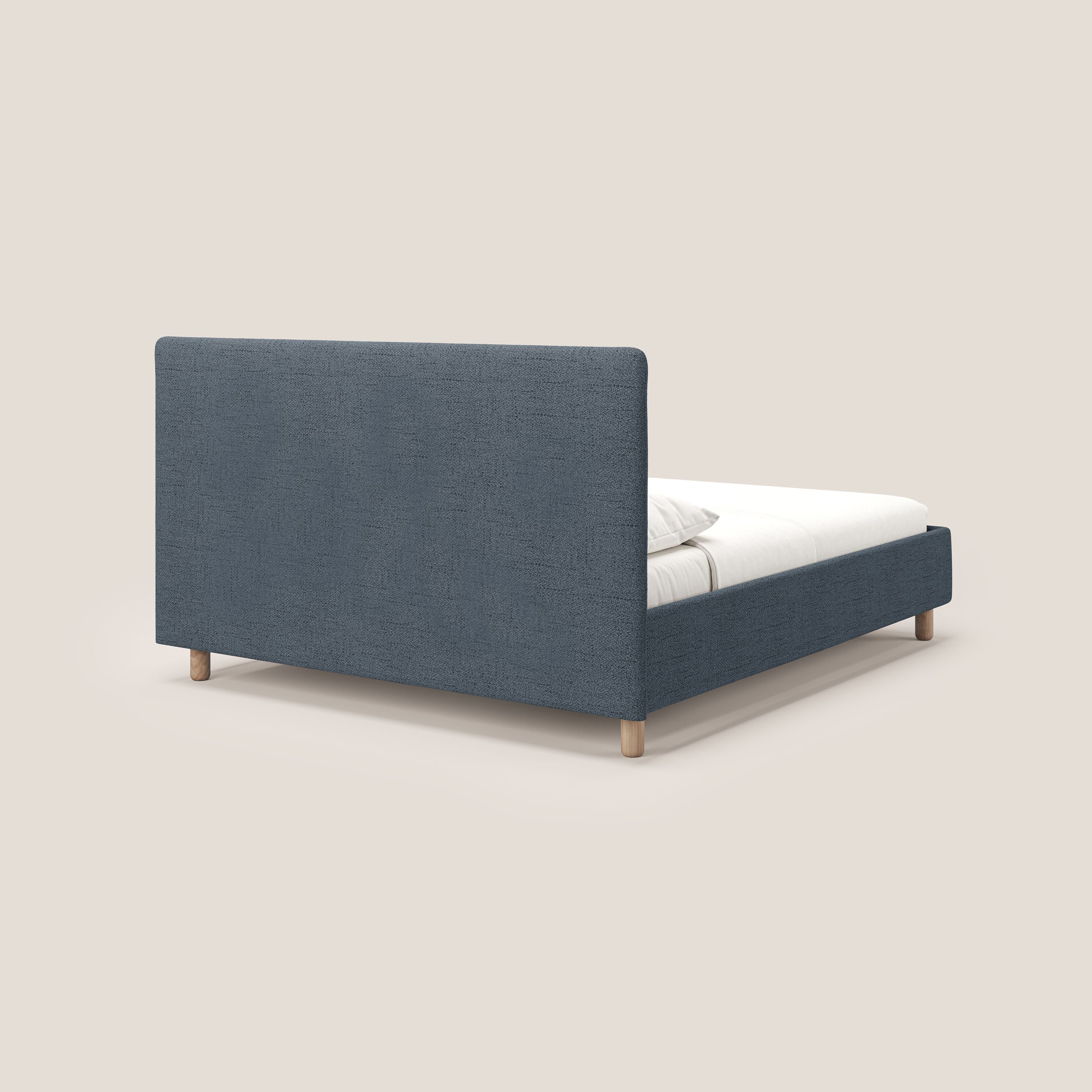 Serena lit coffre scandinave compact en tissu flammé imperméable T03 bleu - Image 5