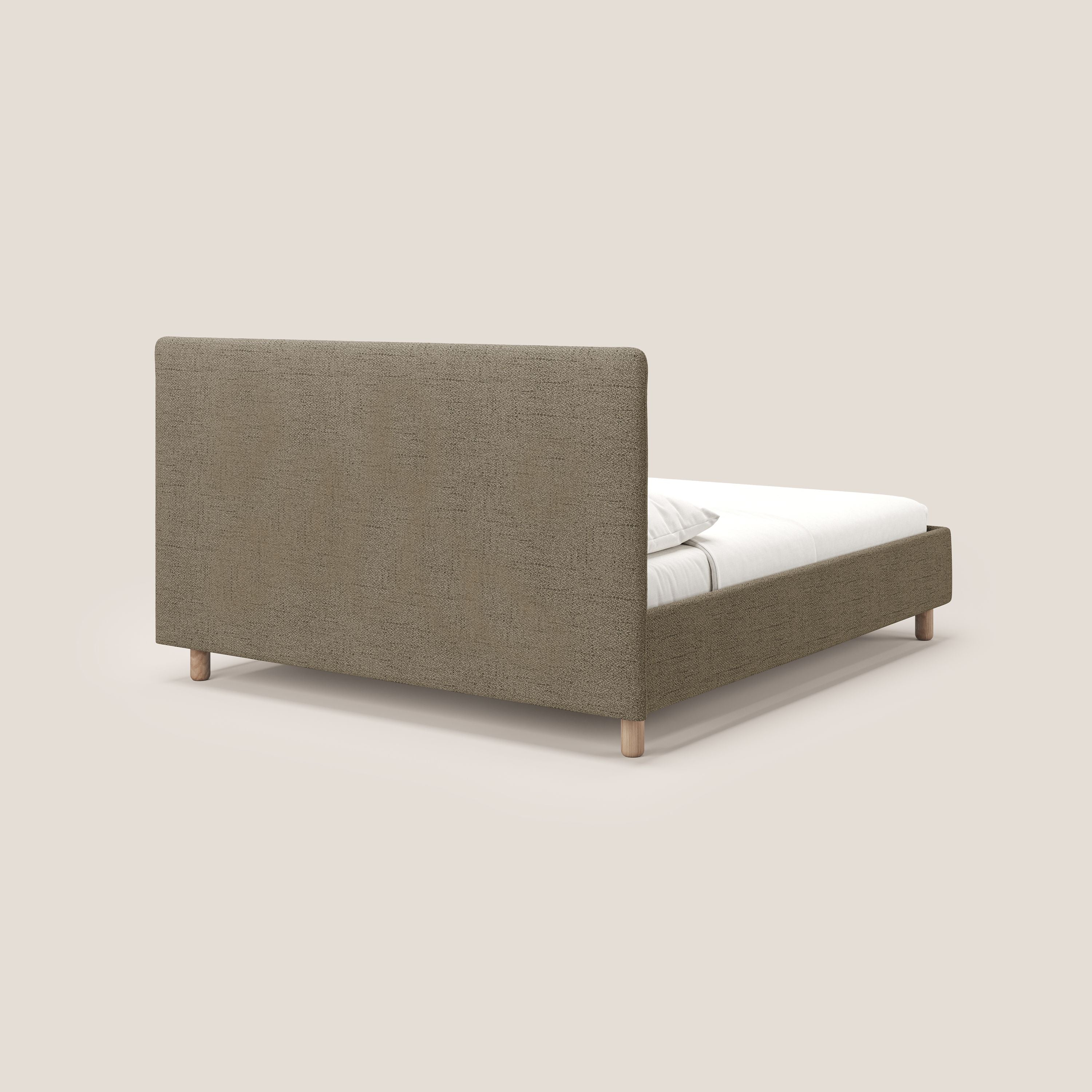Serena lit coffre scandinave compact en tissu flammé imperméable T03 marron - Image 5