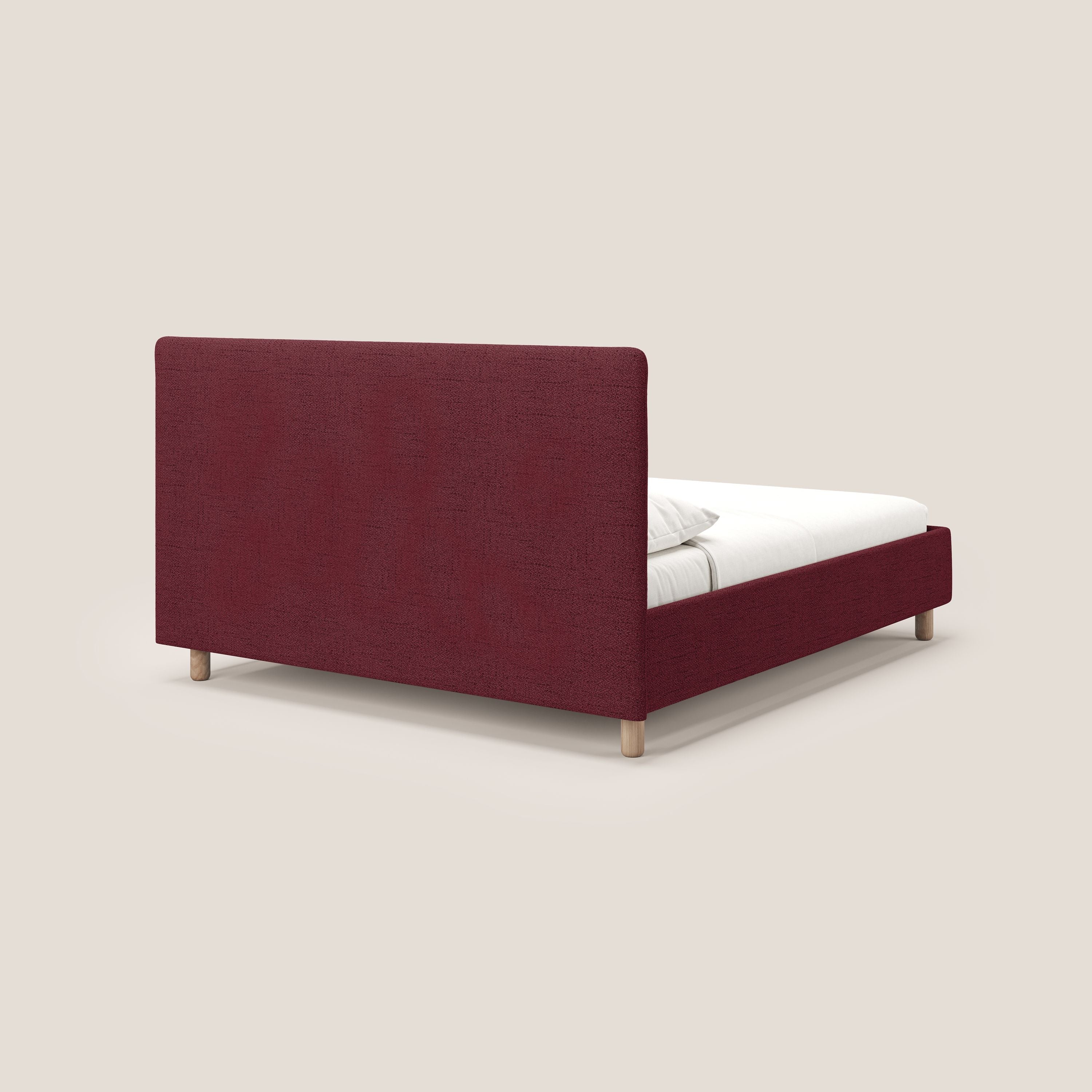 Serena lit coffre scandinave compact en tissu flammé imperméable T03 rouge - Image 5