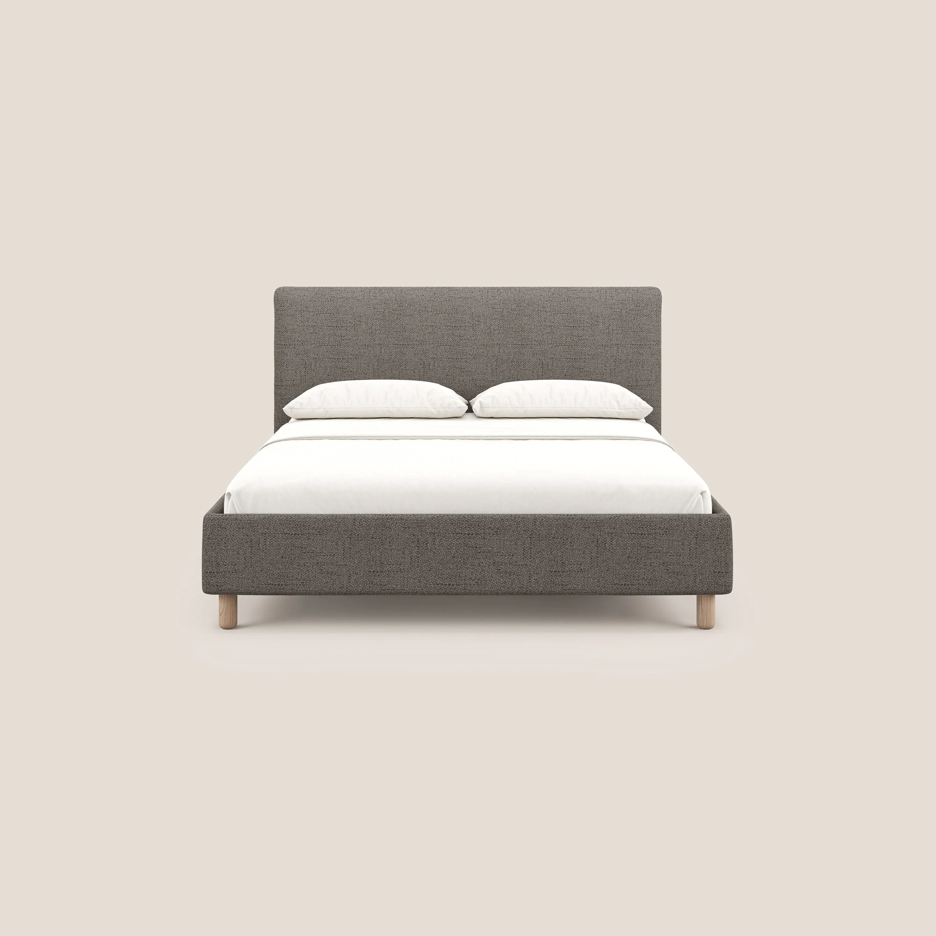 Serena lit coffre scandinave compact en tissu flammé imperméable T03 taupe - Image 3