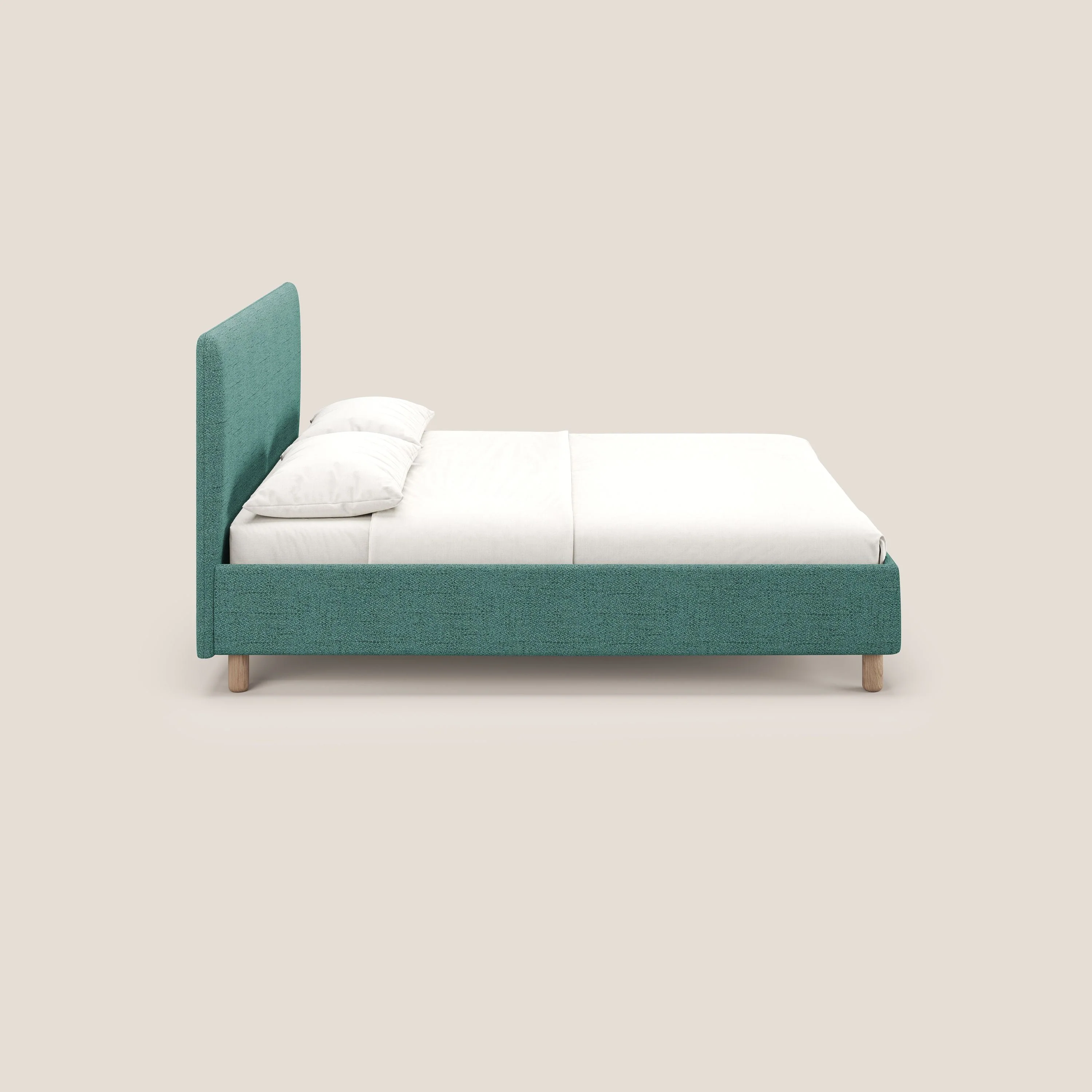 Serena lit coffre scandinave compact en tissu flammé imperméable T03 vert d'eau - Image 4