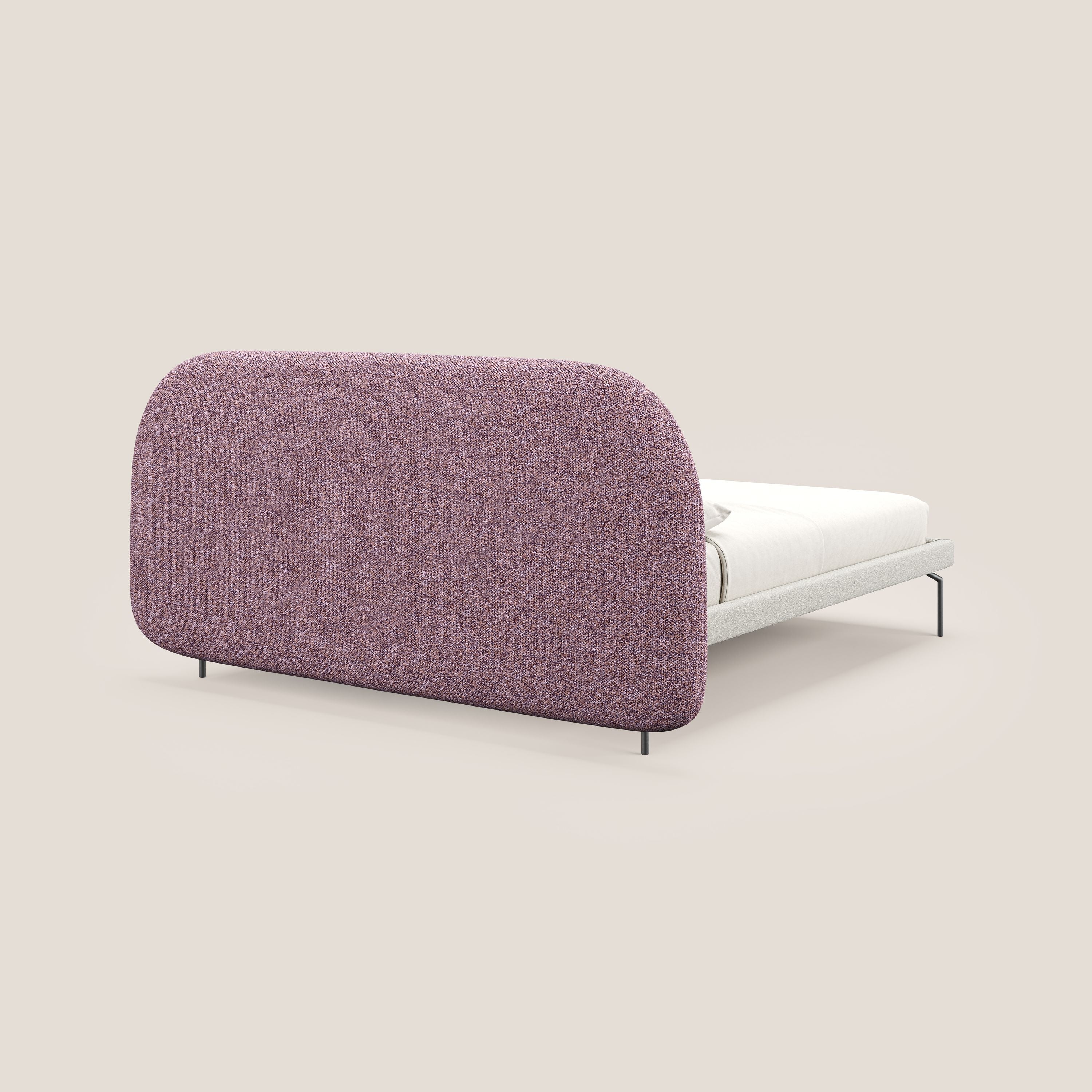 Soleil lit rembourré design avec pieds hauts en métal en bouclette détachable T12 violet - Image 5