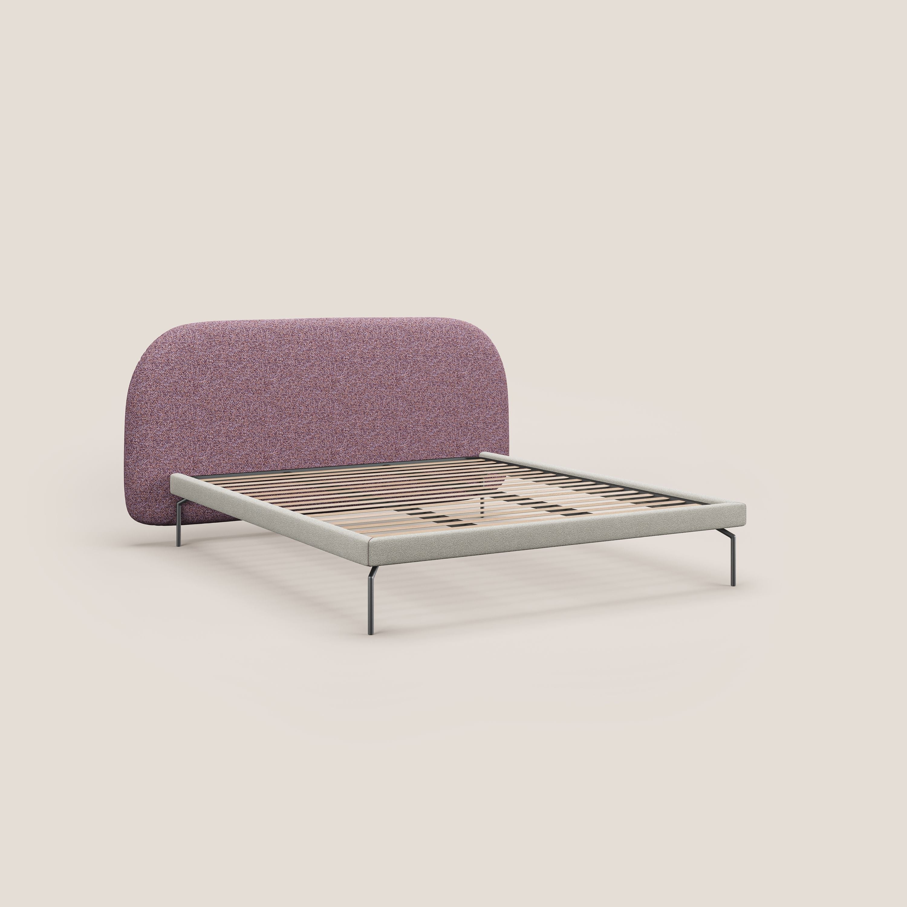 Soleil lit rembourré design avec pieds hauts en métal en bouclette détachable T12 violet - Image 7